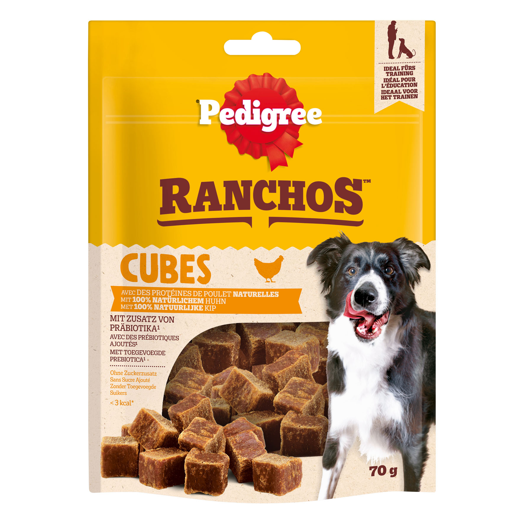 PEDIGREE Ranchos Cubes au poulet, 70g