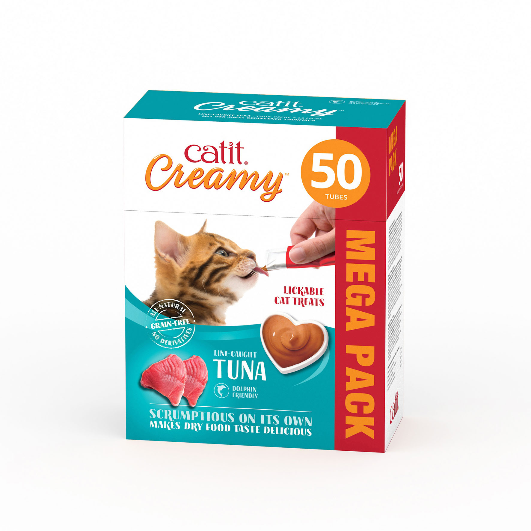 Catit Creamy - Thon MEGA PACK, friandise pour chat, 50 × 10 g