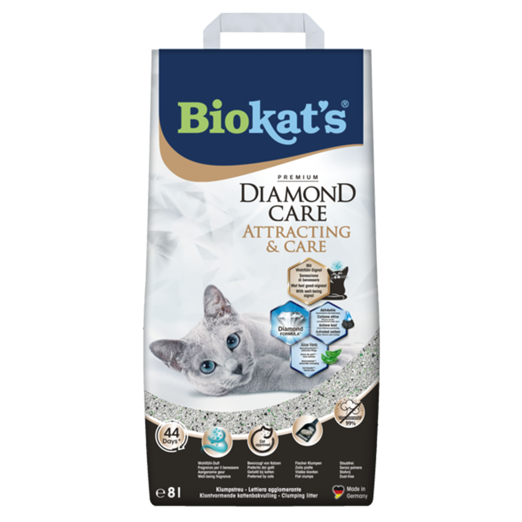 Biokat’s Diamond Care – Attracting & Care Katzenstreu, 8l