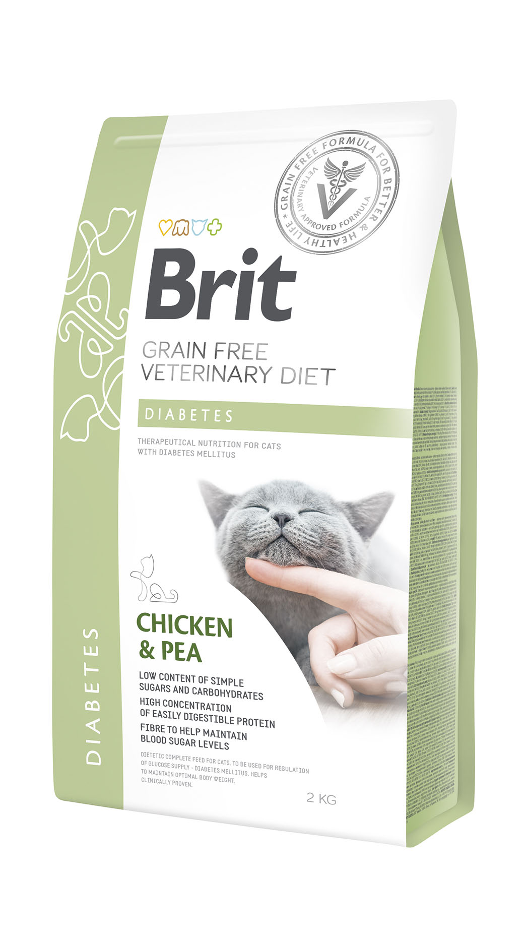 Brit Vet Cat Diabetes – Poulet & Pois, croquettes pour chats