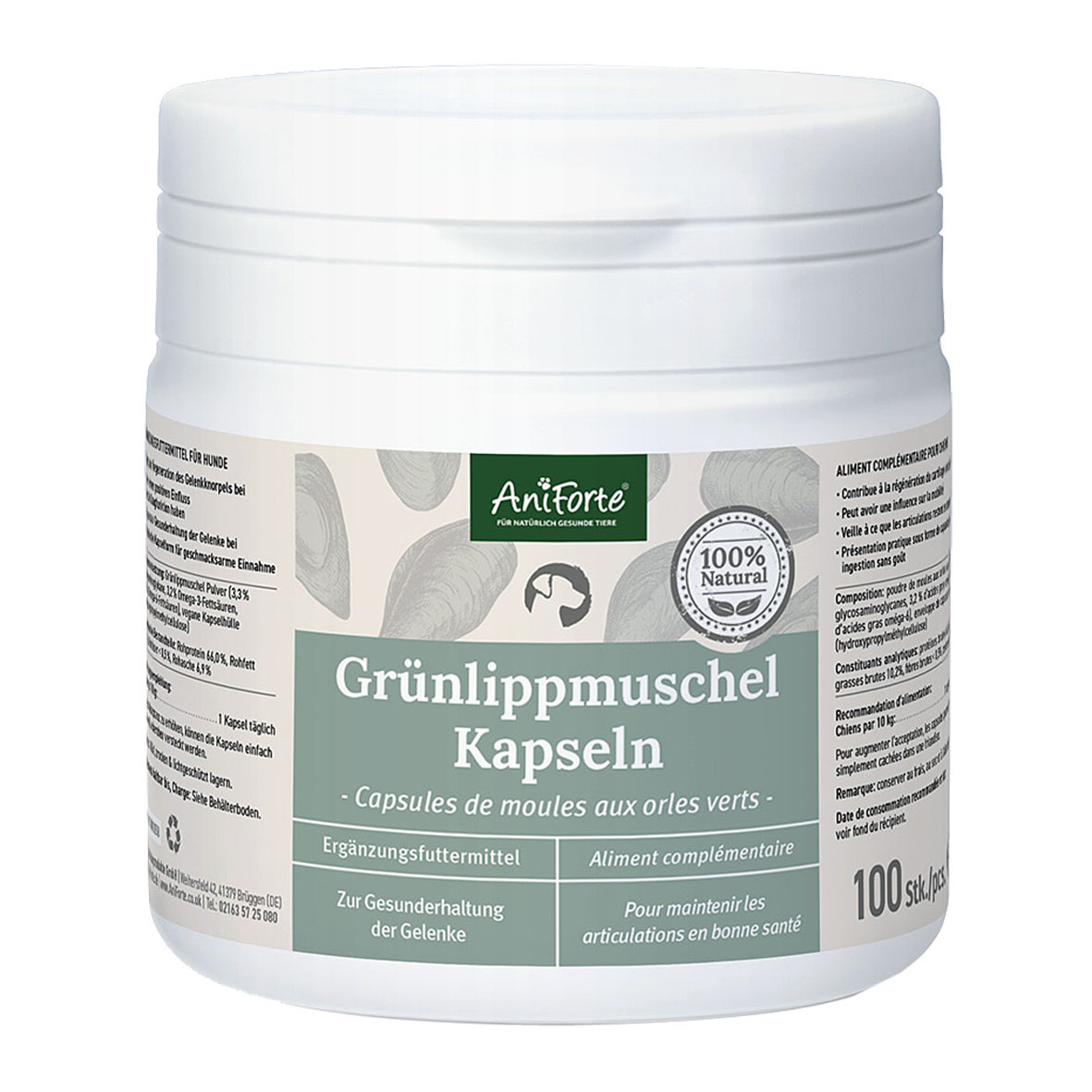 AniForte Grünlippmuschel Kapseln 100 Stk.