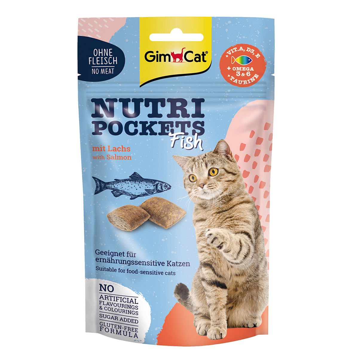 GimCat Nutri Pockets, Adult, au saumon, 60g