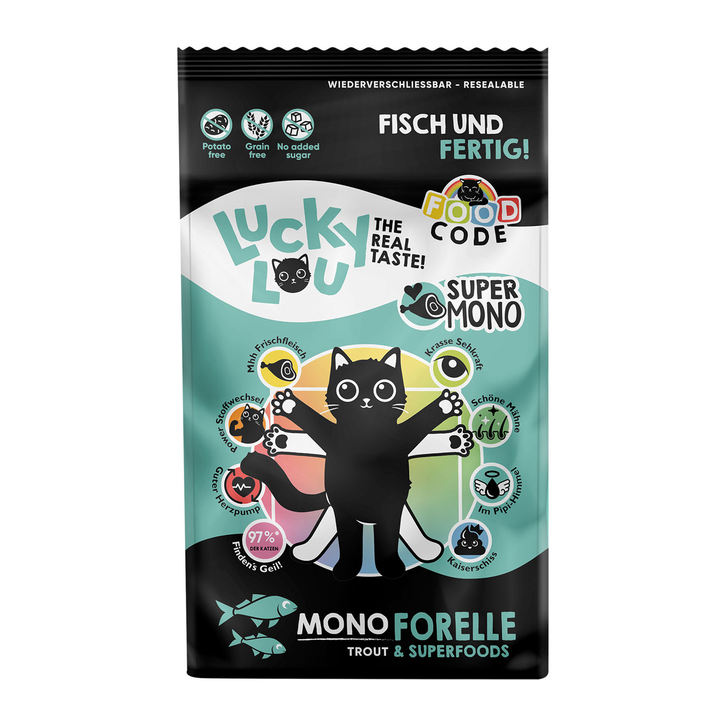 Lucky Lou Food Code Mono Truite 1.7kg