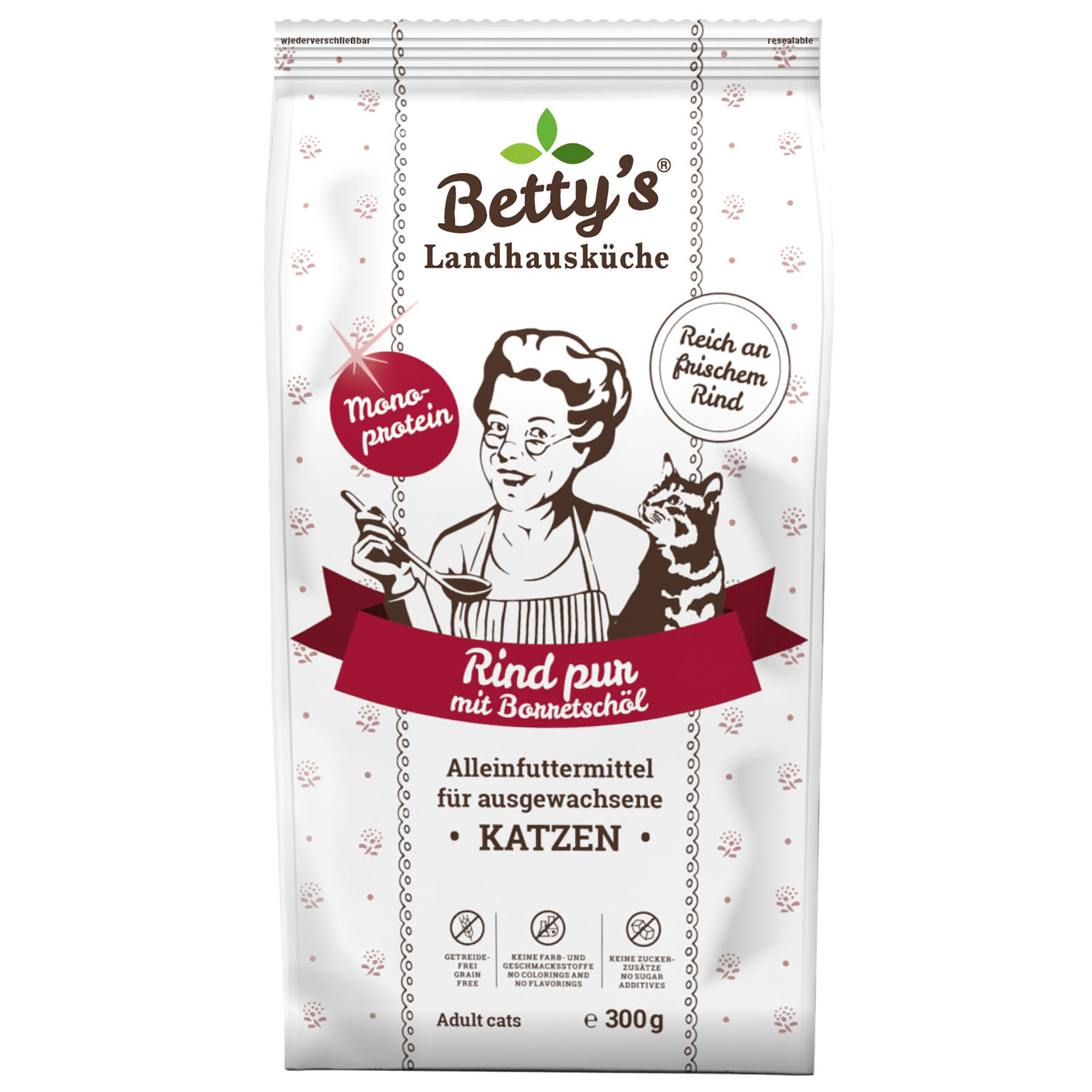 Betty's Landhausküche Adult - Bœuf pur, croquettes pour chats