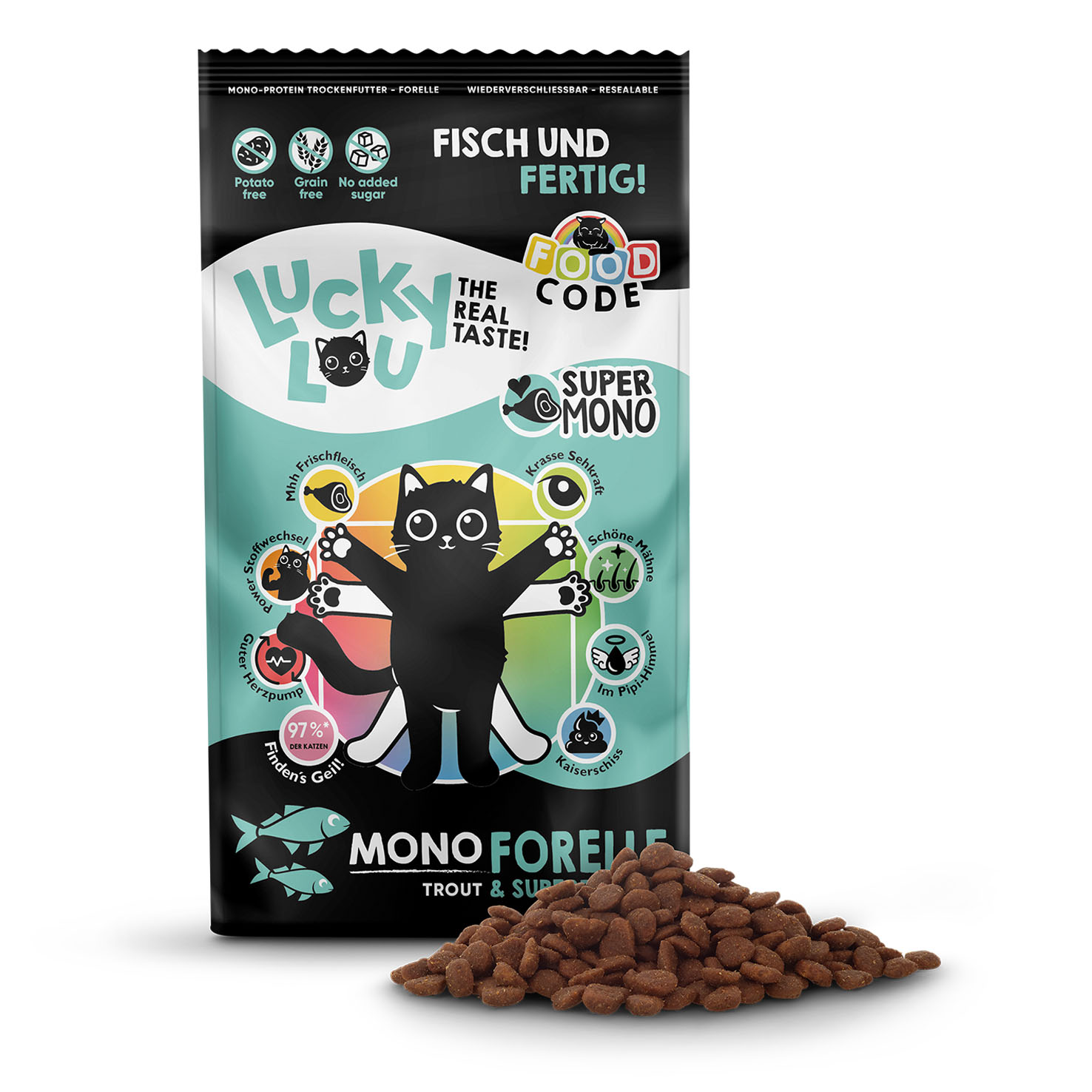 Lucky Lou Food Code Mono Forelle 