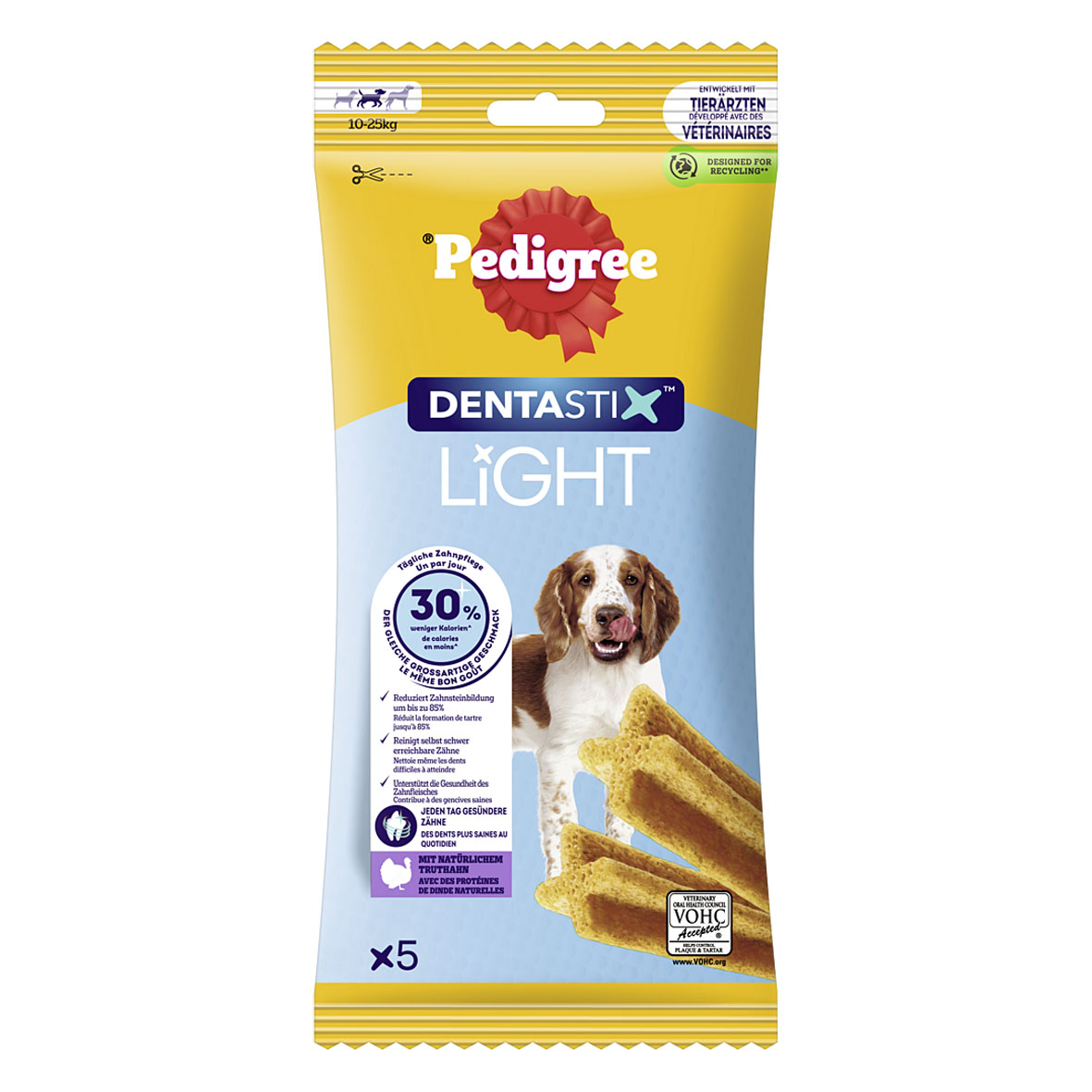 PEDIGREE® DENTASTIX™ LIGHT für mittelgroße Hunde, 5 & 28 Stück