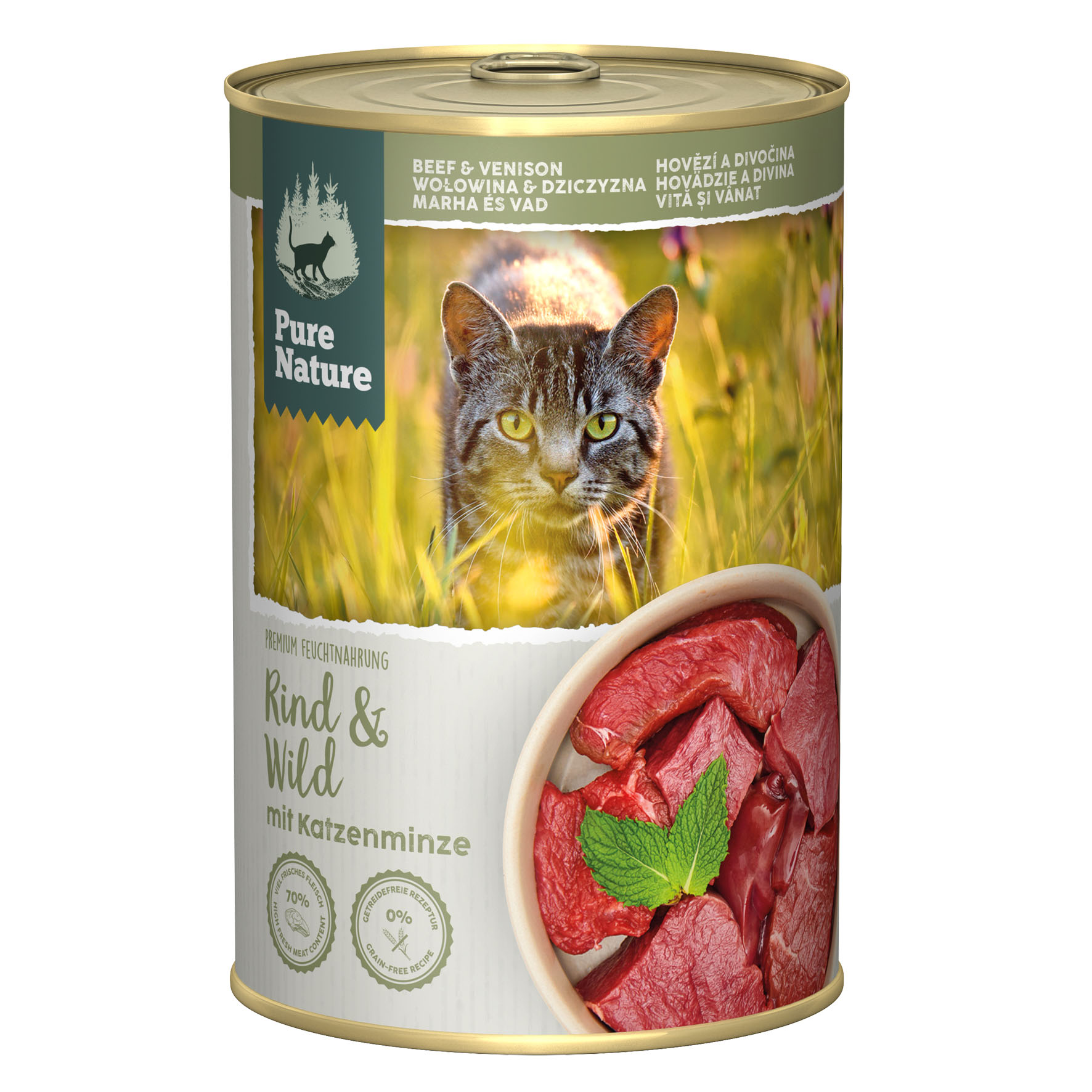 PureNature Rind und Wild mit Katzenminze, 400g