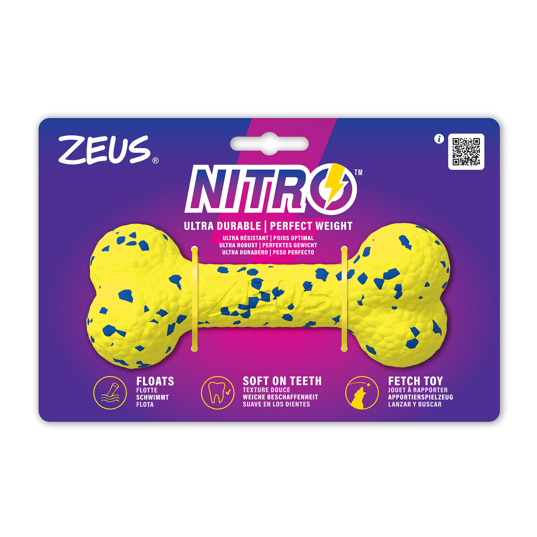 Zeus Nitro Knochen, 16 cm, gelb