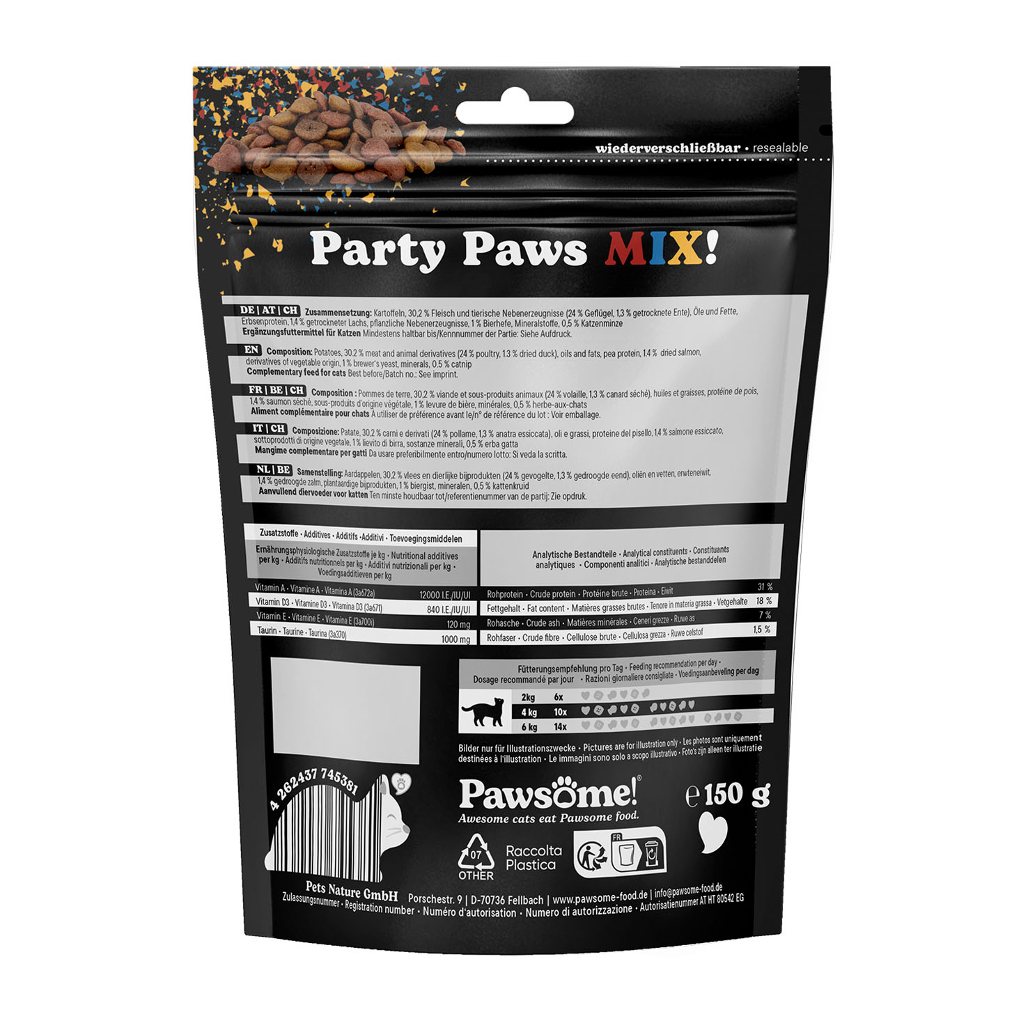 Pawsome! Crunchy Party Paws Mix 150g