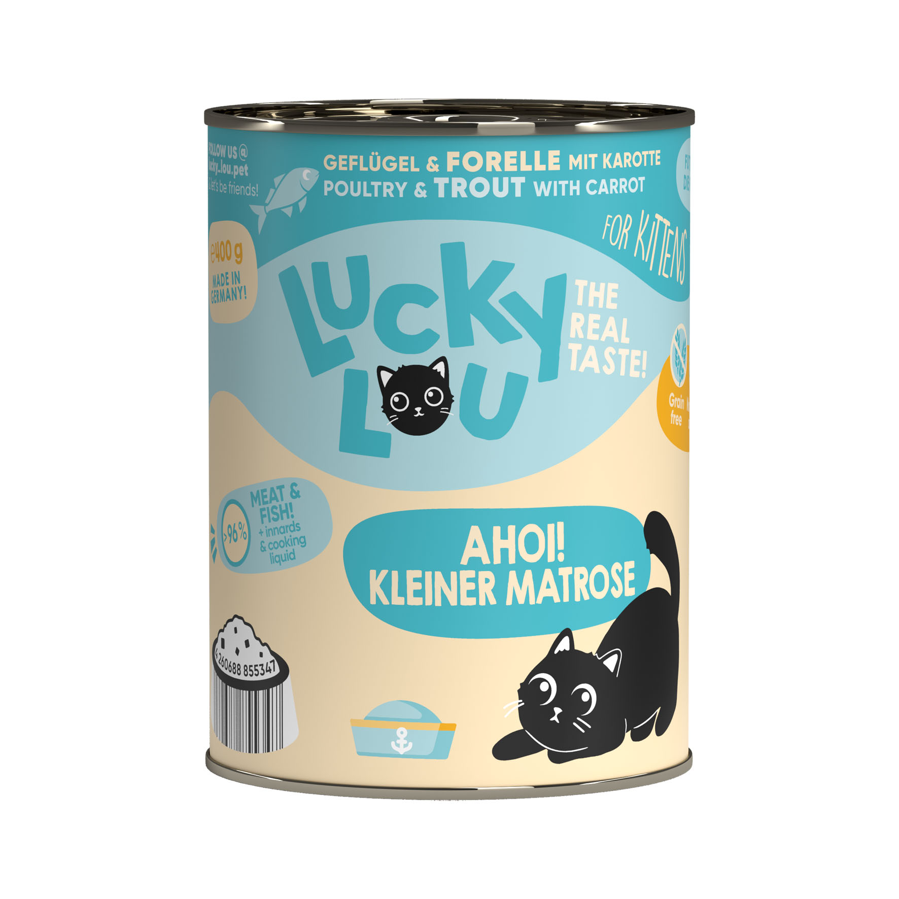 Lucky Lou Kitten Geflügel&Forelle, 400g