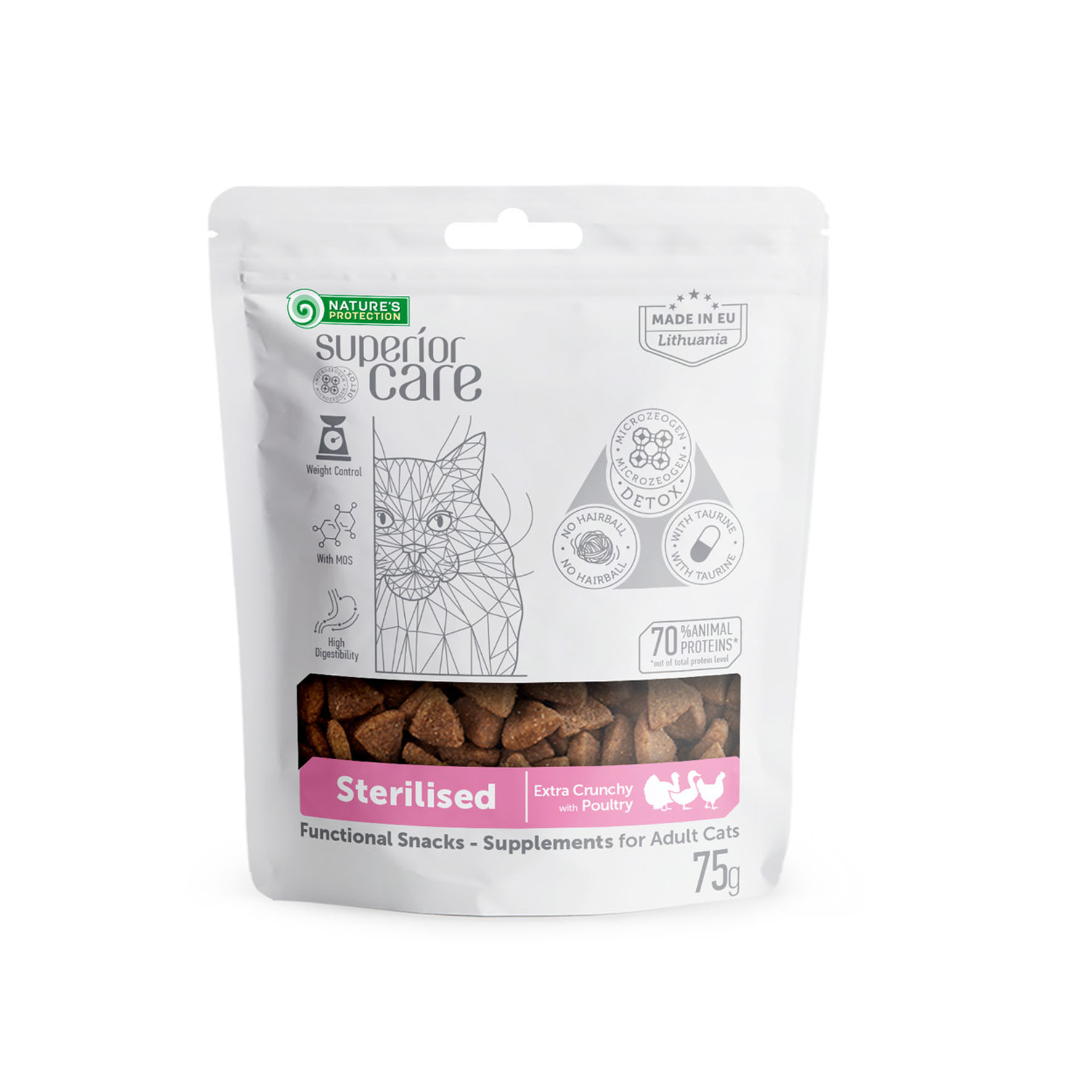 Nature's Protection Superior Care Functional-Snacks Adult Sterilised Geflügel, 70g