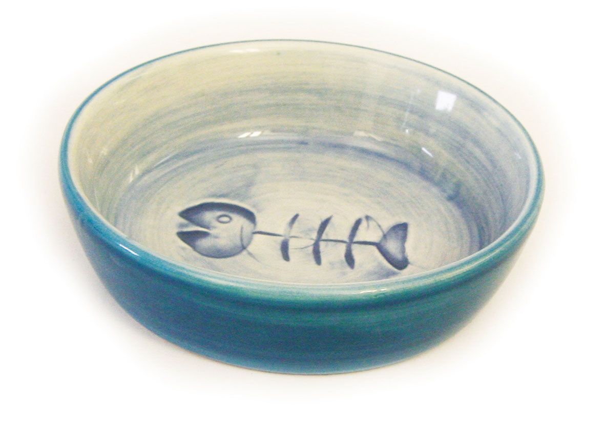 swisspet écuelle en céramique avec motif poisson