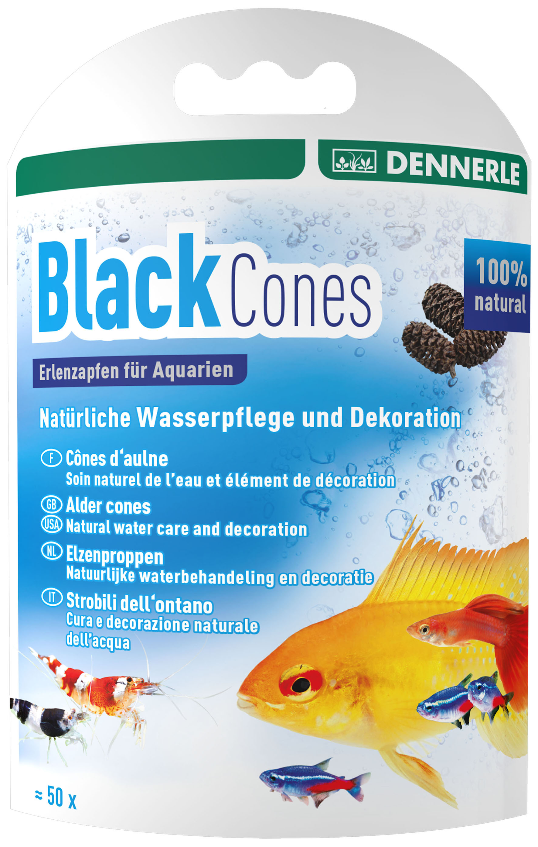 AquaRico Black Cones Erlenzapfen 40g für 1200l, 50Stk. AquaRico Black Cones Erlenzapfen 40g für 1200l, 50Stk.
