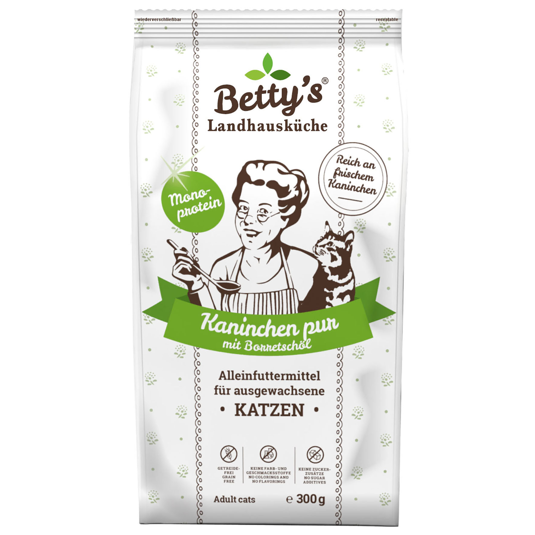 Betty's Landhausküche Adult - Puro Coniglio, croccantini per gatti