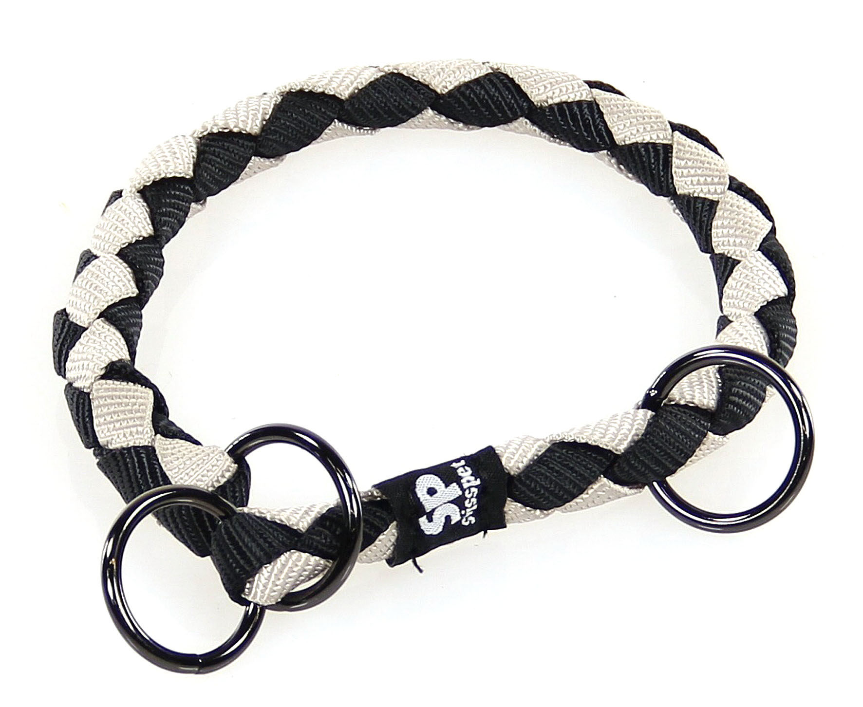 TrendLine Halsbänder Diamond, schwarz-grau, ø12mm/30-35cm