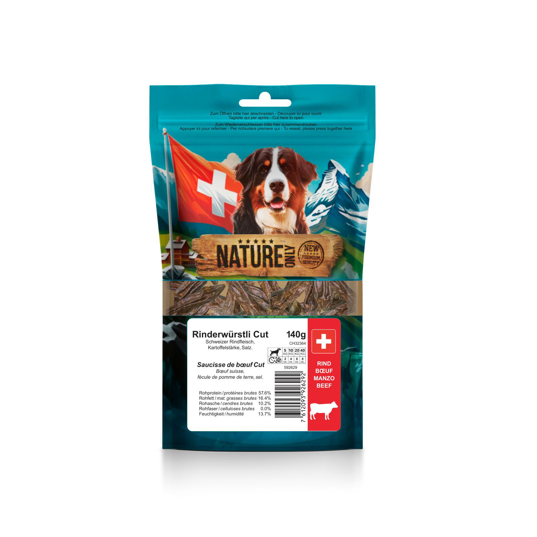 NatureOnly Rinderwürstli Cut, 140g