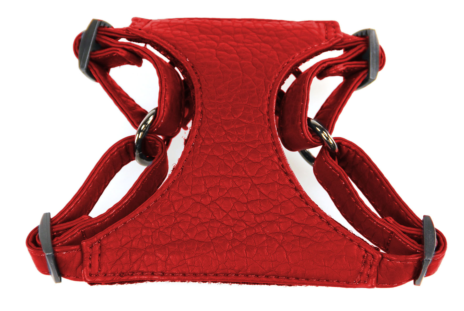 swisspet Hundegeschirr aus Soft-Kunstleder, dunkelrot, S:15mm/35-49cm