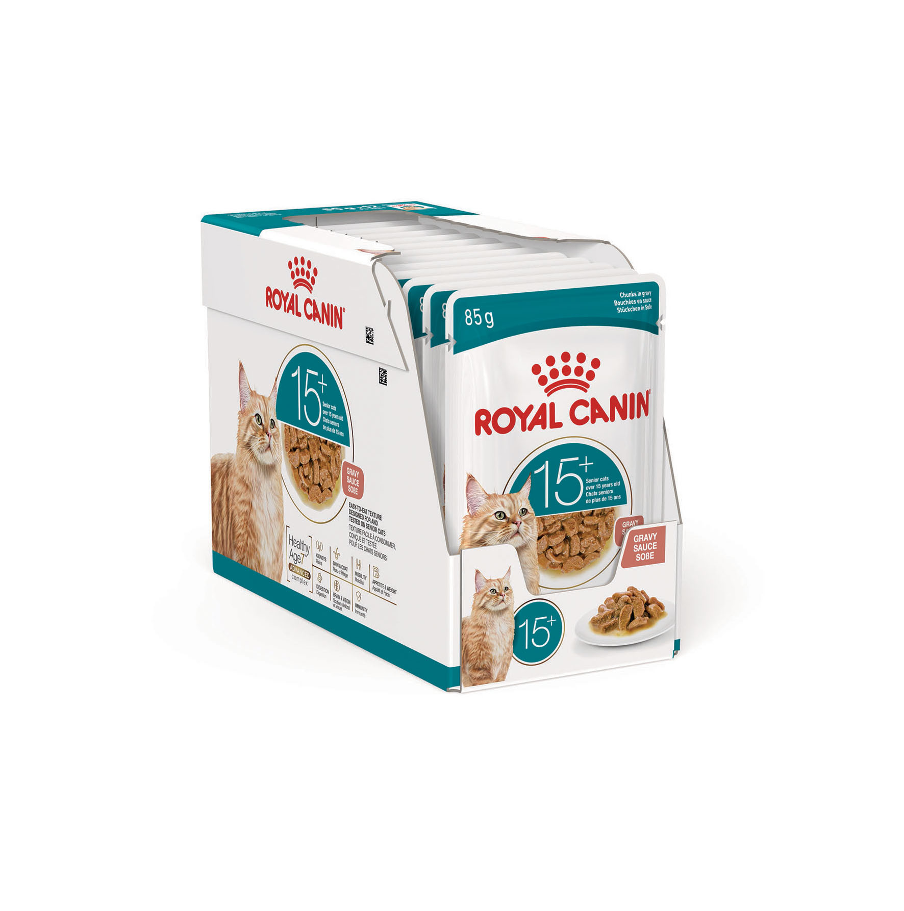 Royal Canin FHN Ageing 15+ Gravy Nassfutter für Katzen, 85g