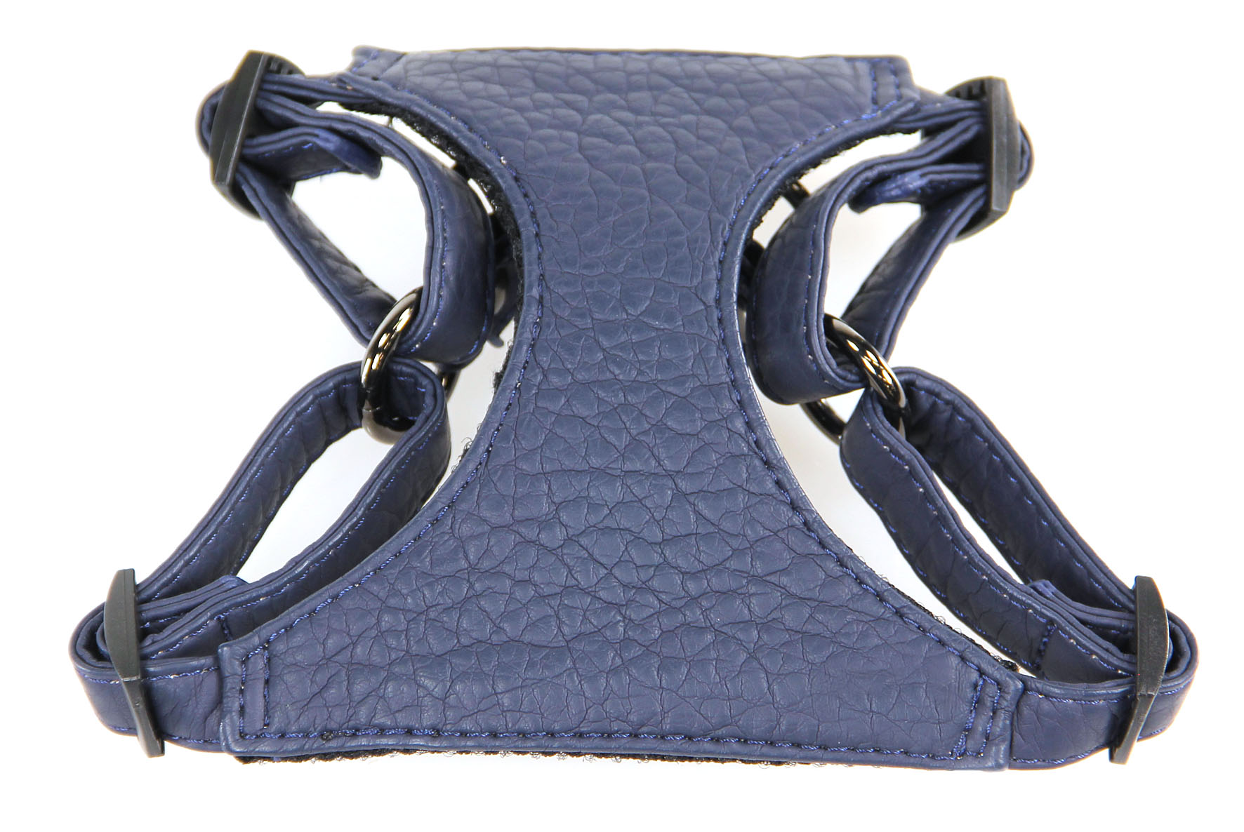 swisspet harnais en similicuir, bleu foncé, XS: 15mm/26-37cm