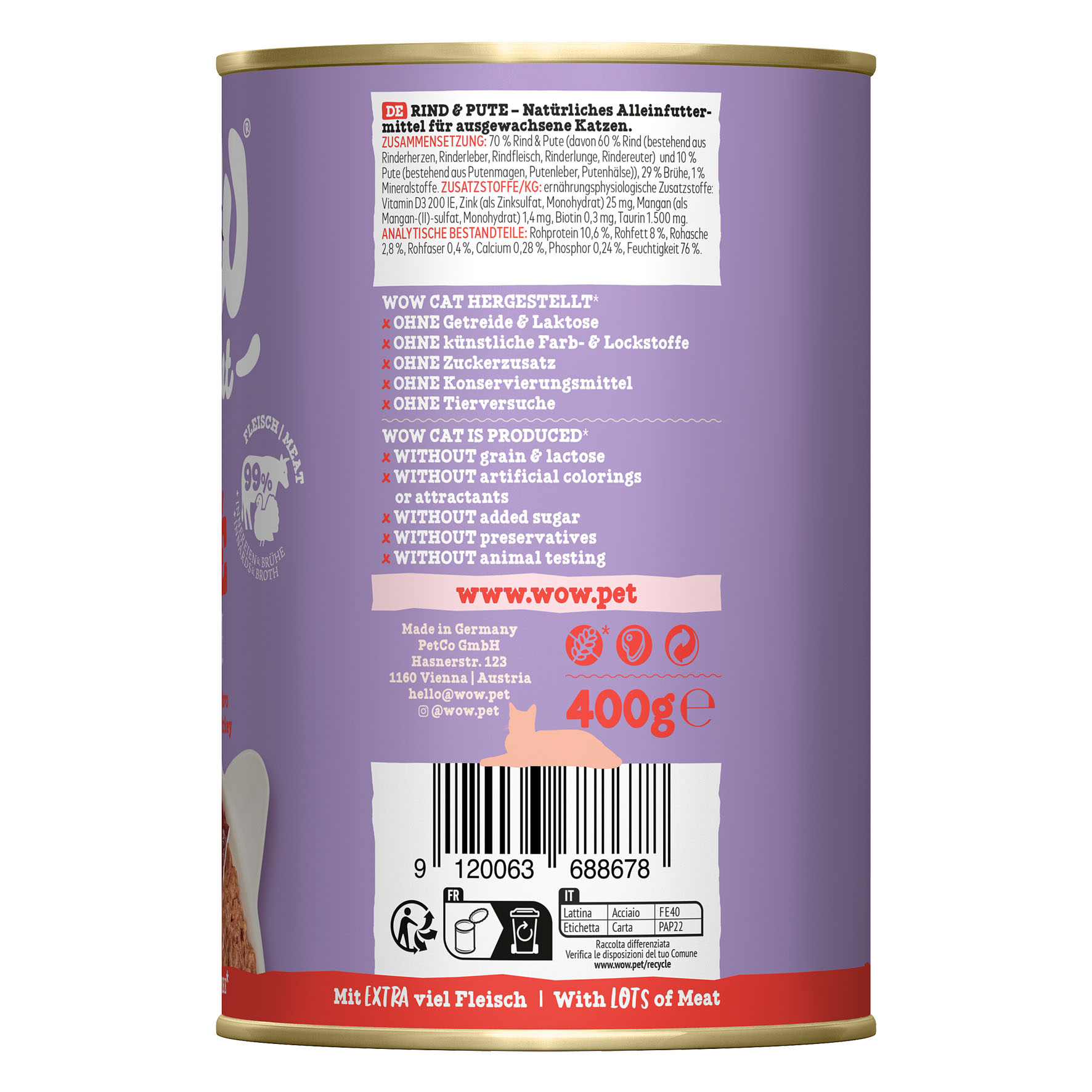 WOW Adult Rind & Truthahn, 400g