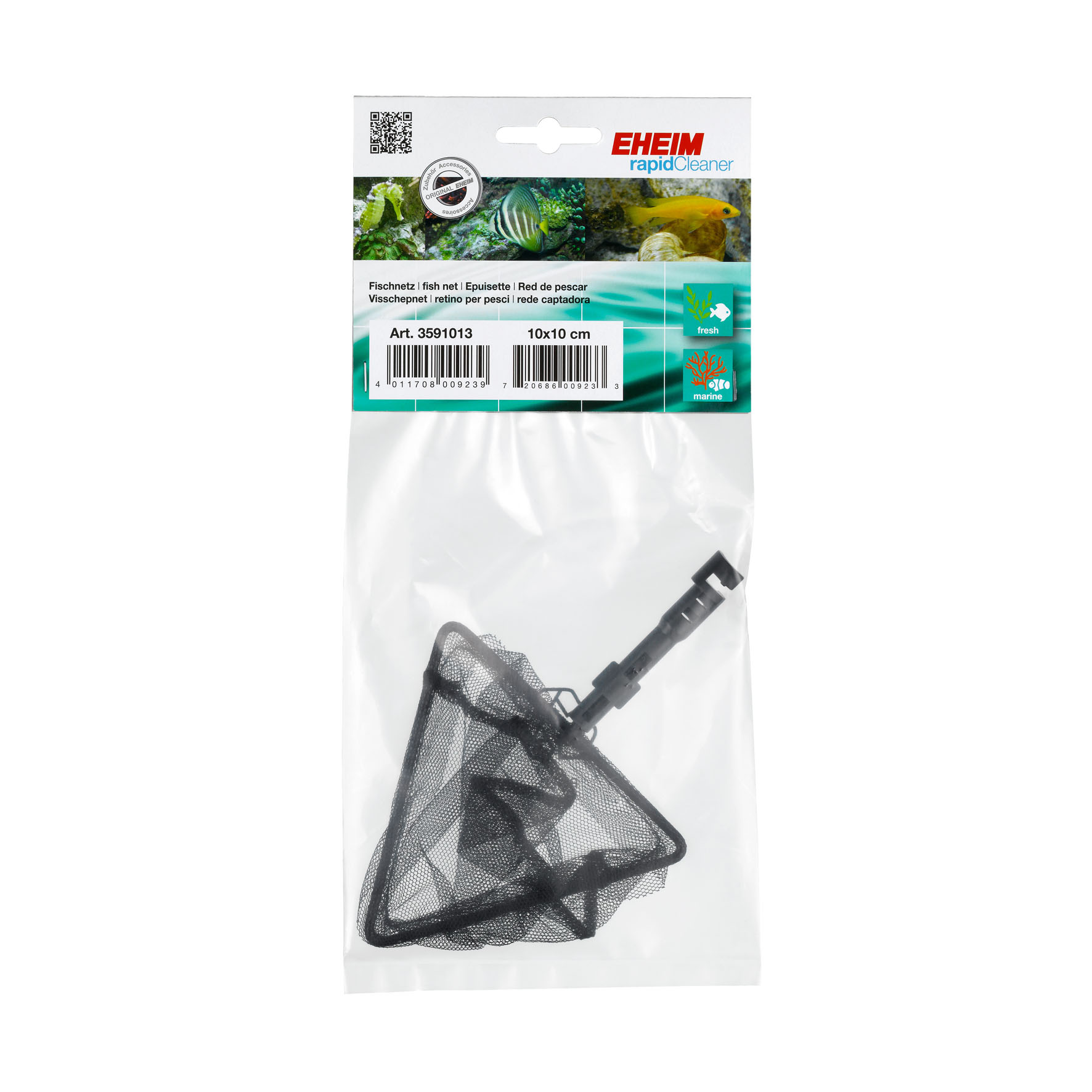 Fischnetz dreieckig für Eheim rapidCleaner, 10x10x10cm Fischnetz dreieckig für Eheim rapidCleaner, 10x10x10cm