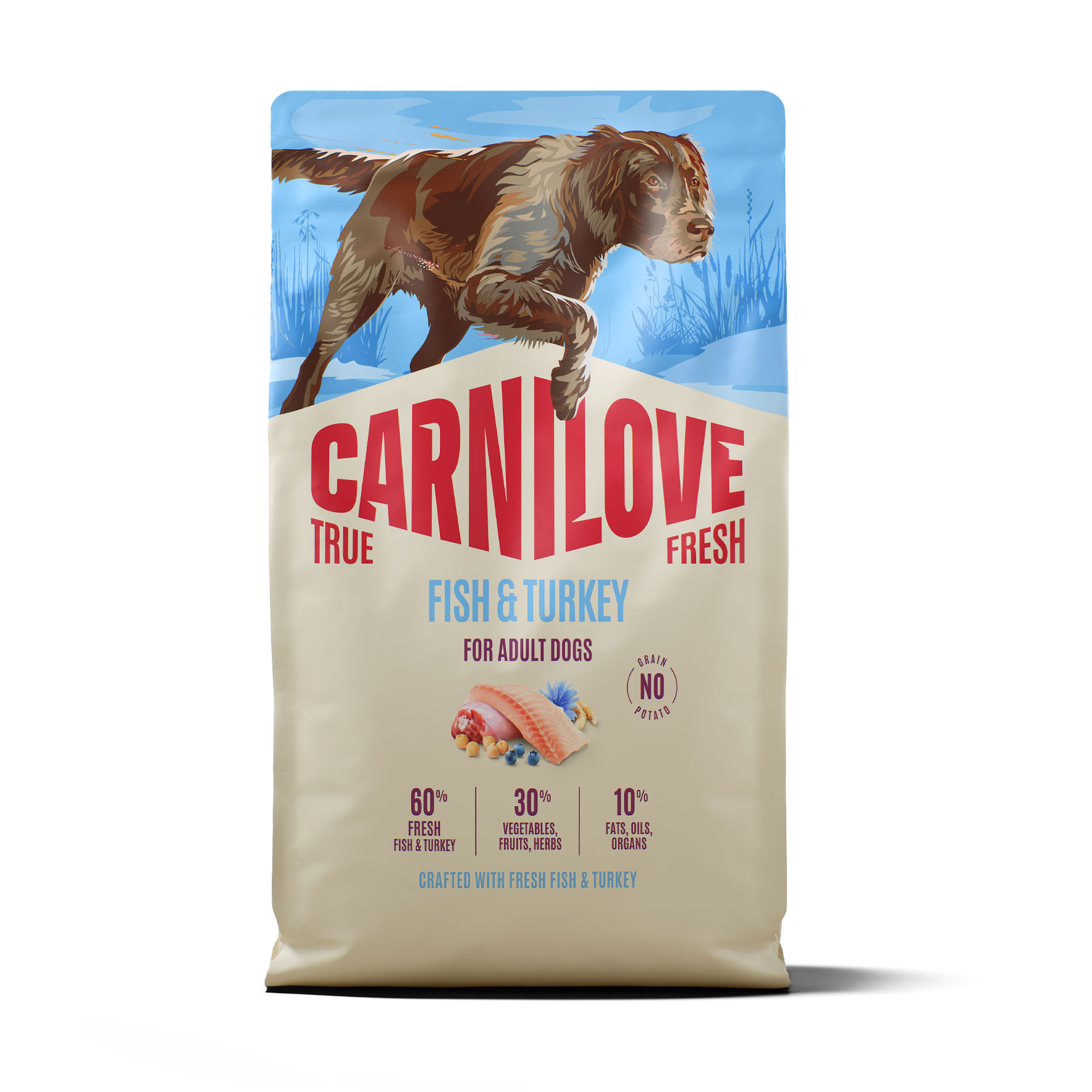 Carnilove Dog True Fresh Adult - Fisch & Truthahn, Trockenfutter für Hunde