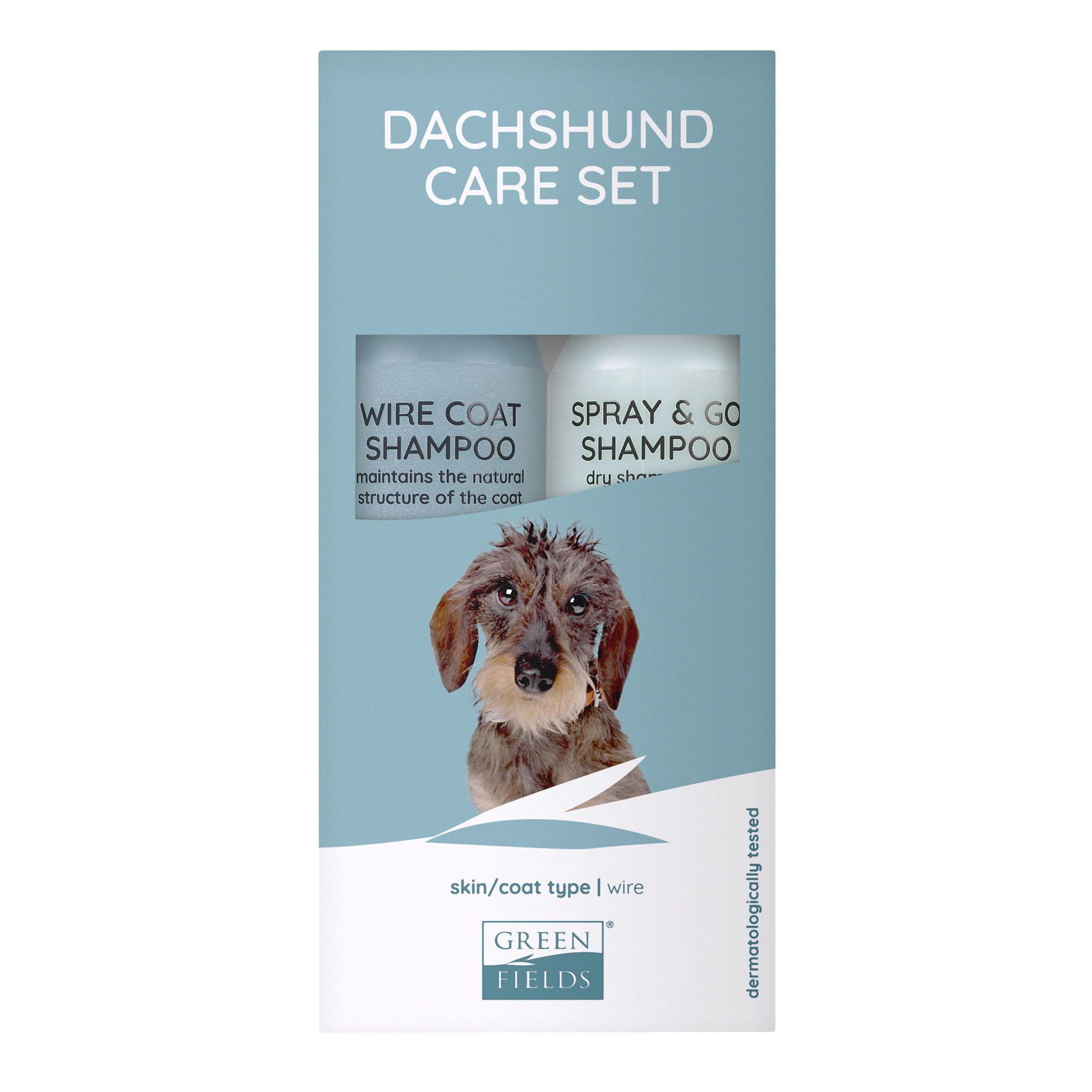 Greenfields Dachshund Care Set: Greenfields Wire Shampoo + Greenfields Spray & Go, 2x270ml 