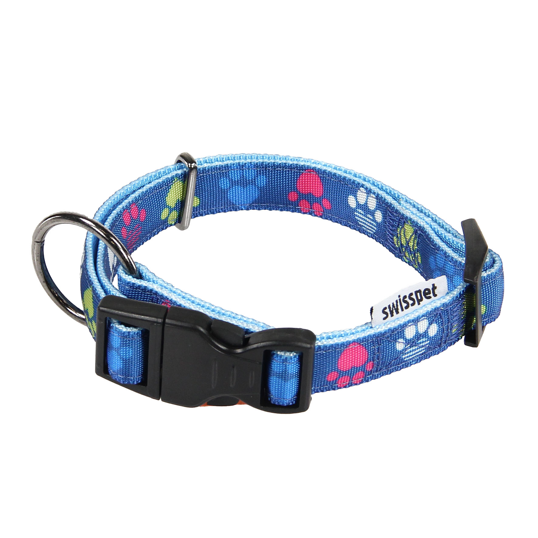 TrendLine Halsband Paws & Love, blau, 15mm/26-40cm