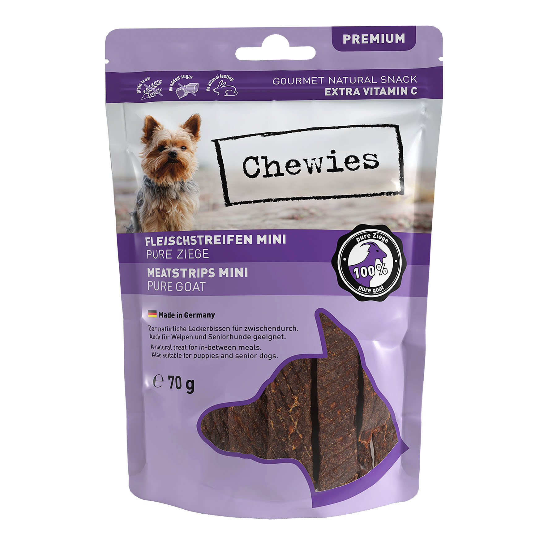 Chewies Fleischs. Mini Ziege 70g Chewies Fleischs. Mini Ziege 70g