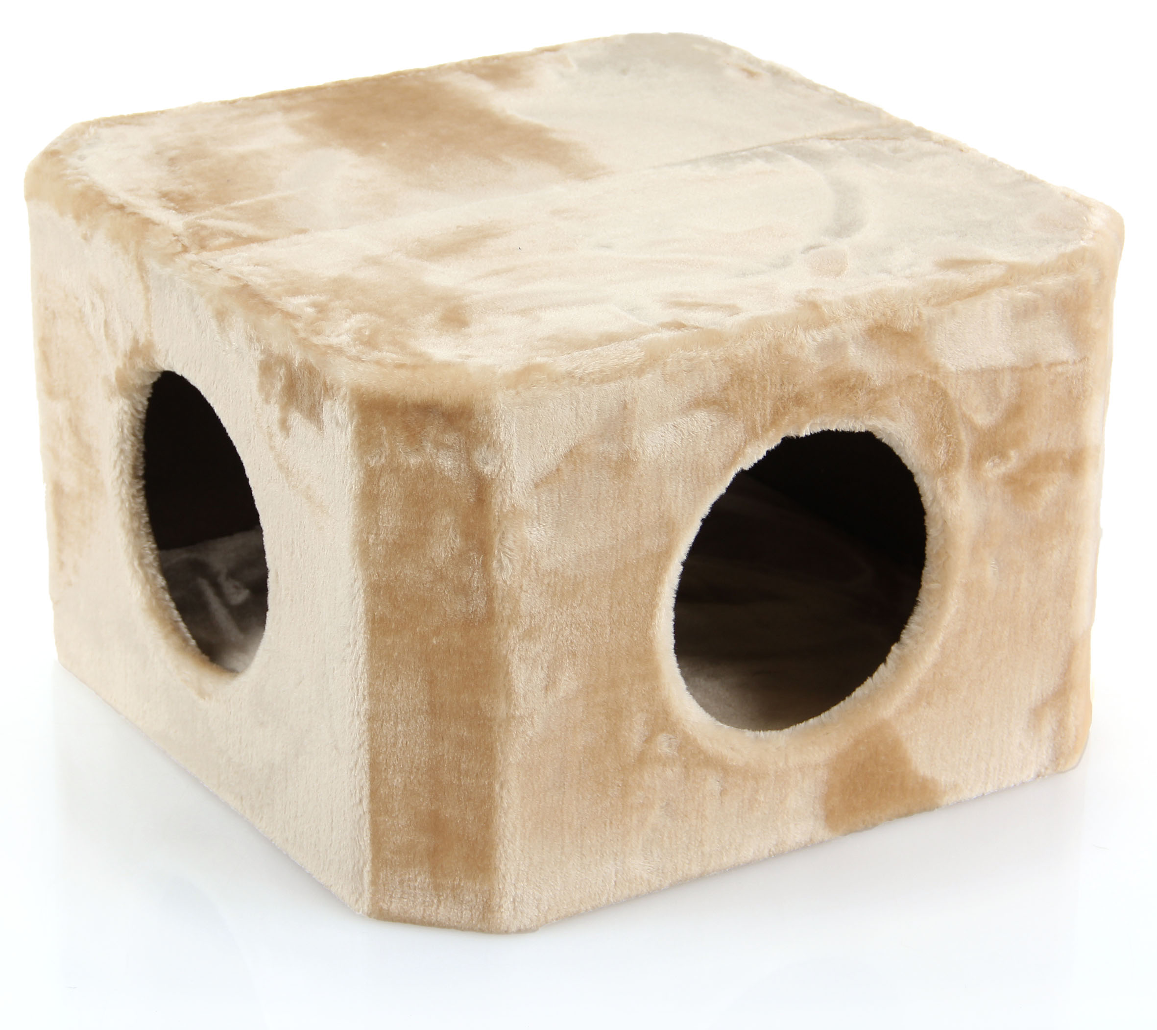 Höhle eckig, 2-Loch, 48x48x30cm, beige