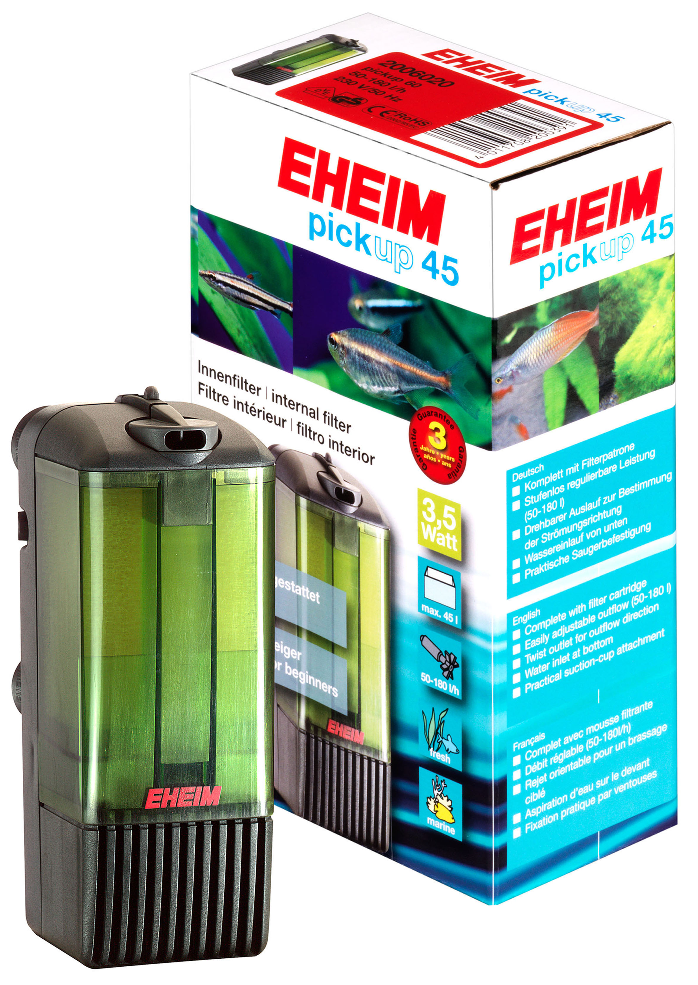 Eheim Innenfilter pickup 45, 50-180l/h, 3.5W, 6.3x5.0x13.5cm
