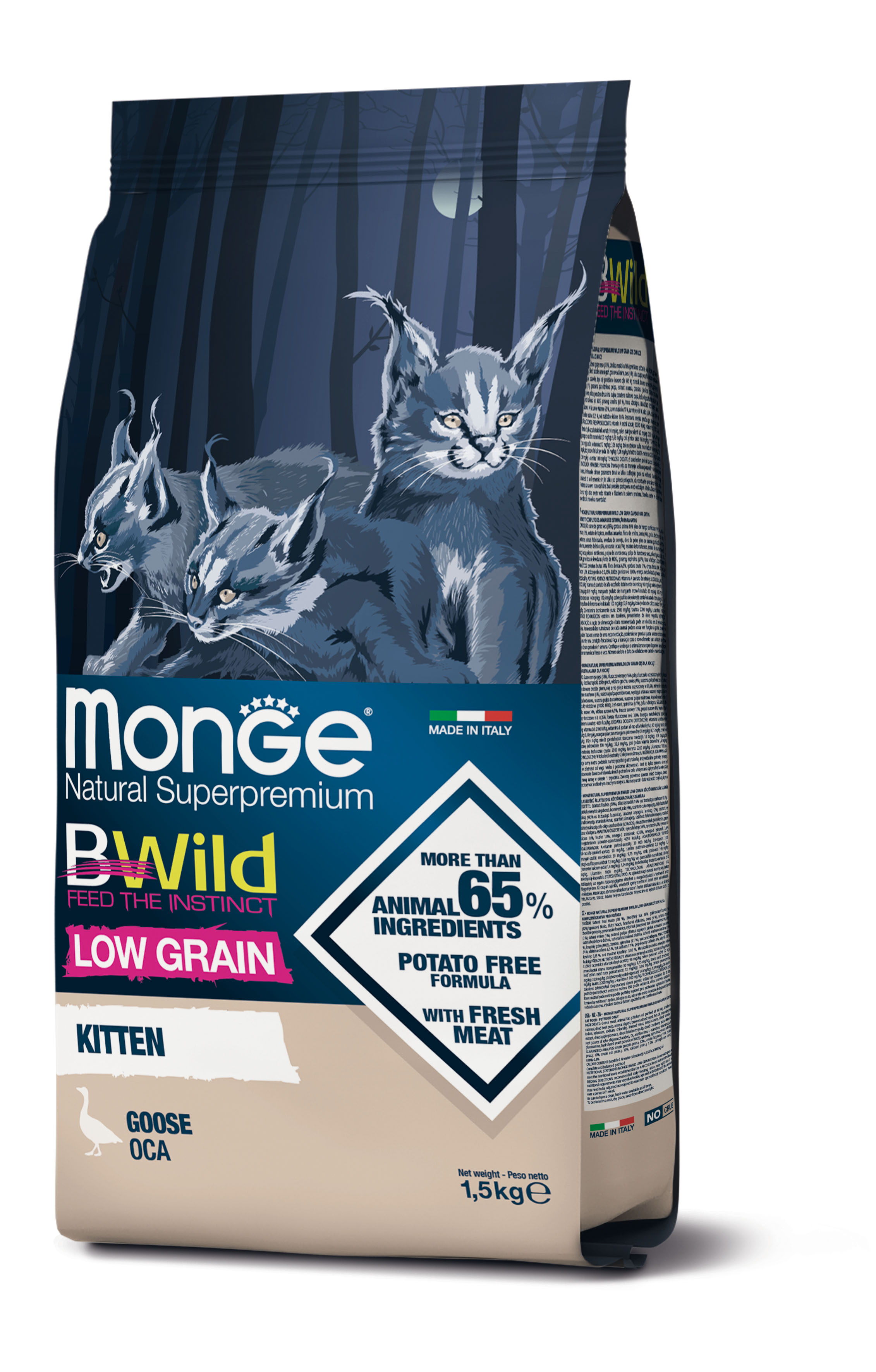 Monge Katze Bwild LG Kitten Wildgans 1,5kg