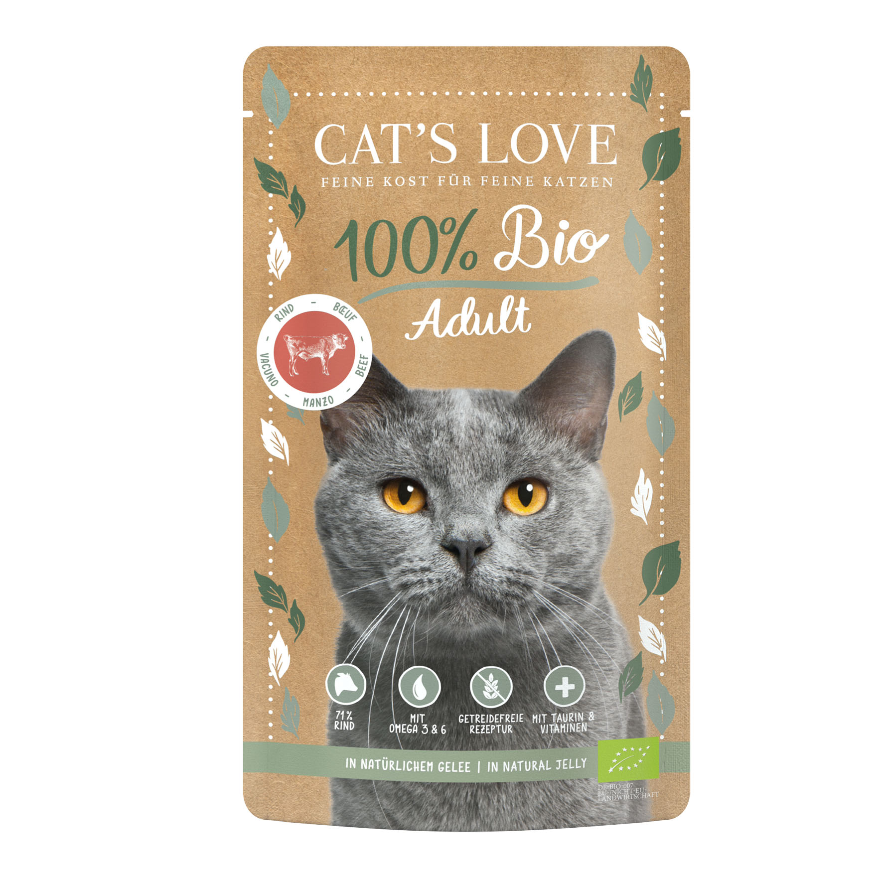 CAT'S LOVE ADULT BIO Rind, 100g