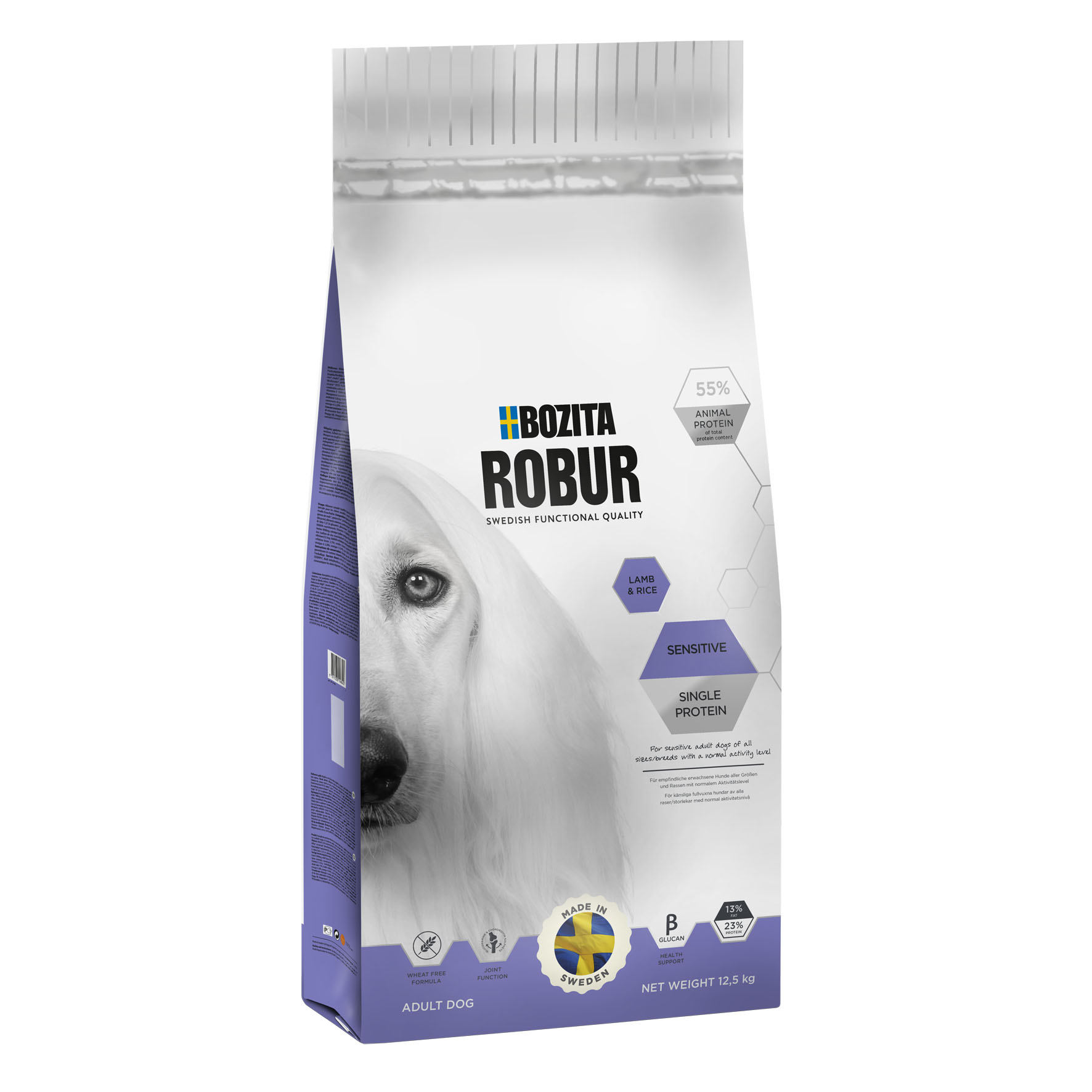 Bozita Robur Sensitive Lamb & Rice, 12.5kg