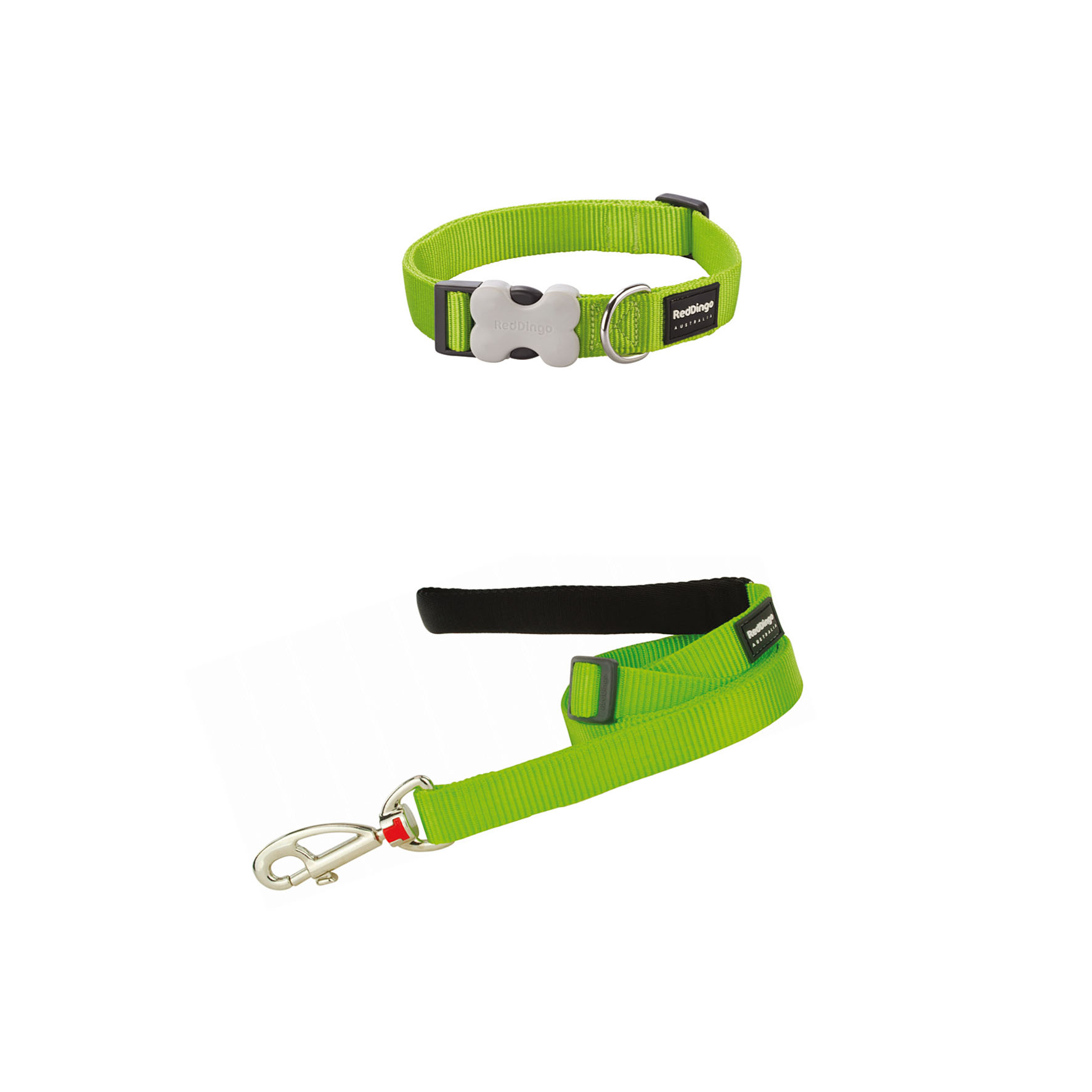 RedDingo Halsband Plain Classic Lime Grün