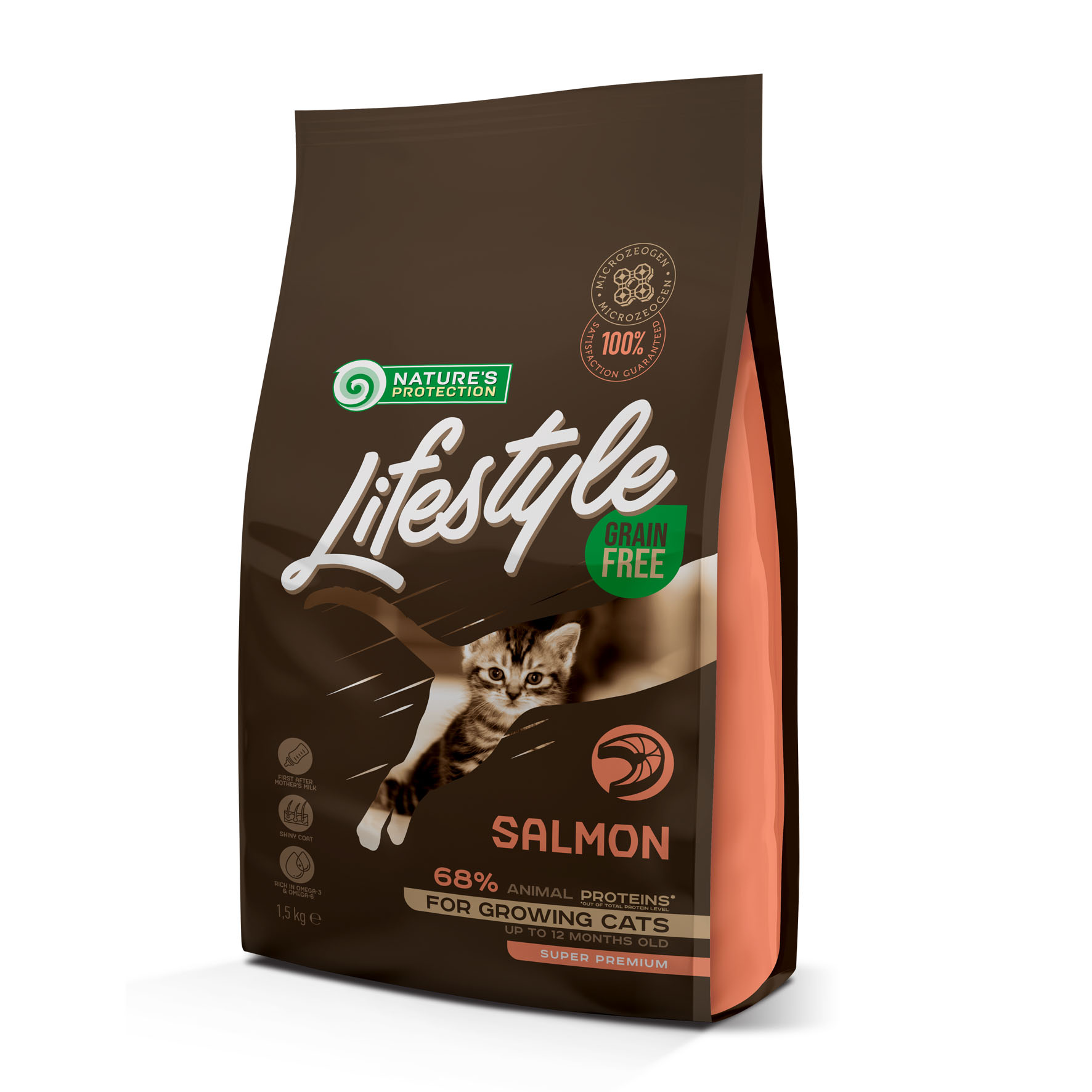 Nature‘s Protection Lifestyle Grain Free Kitten mit Lachs, 1.5 kg