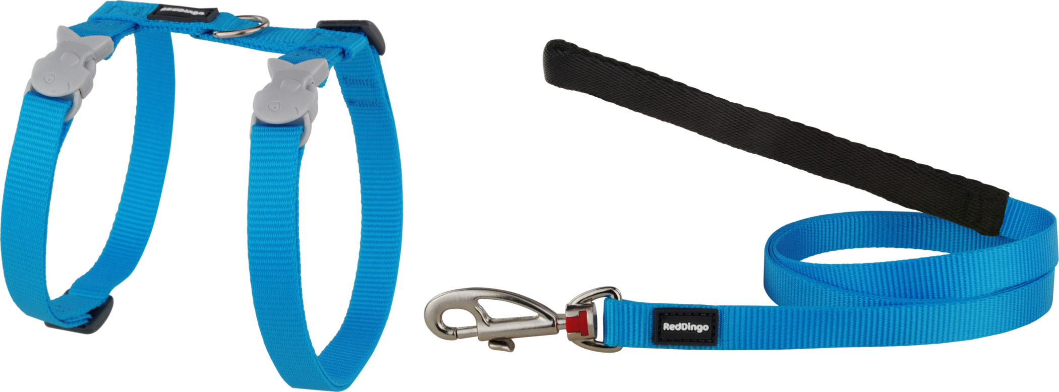 RedDingo Geschirr und Leine Classic Plain Türkis - XS