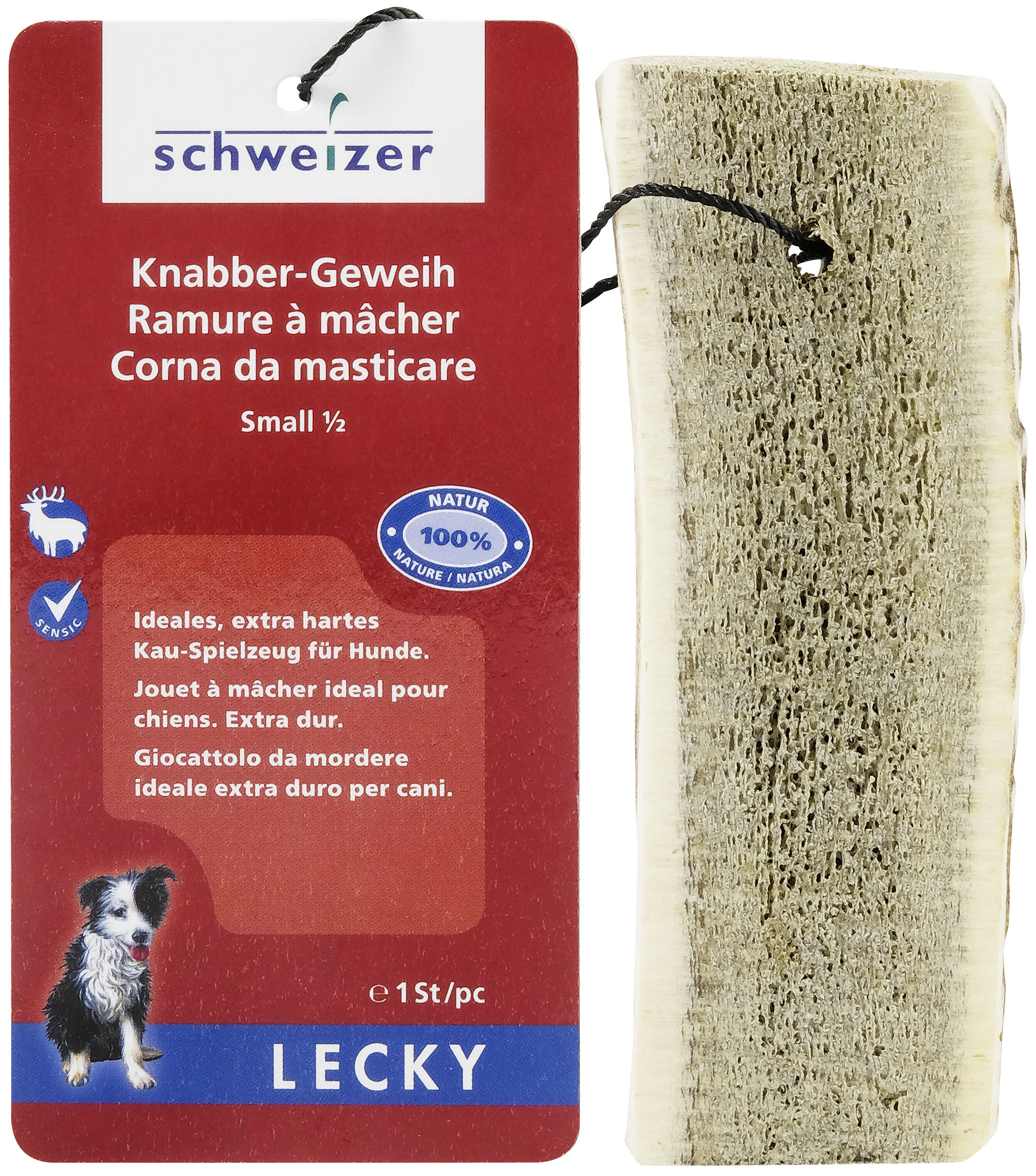 Lecky Knabber-Geweih halbiert