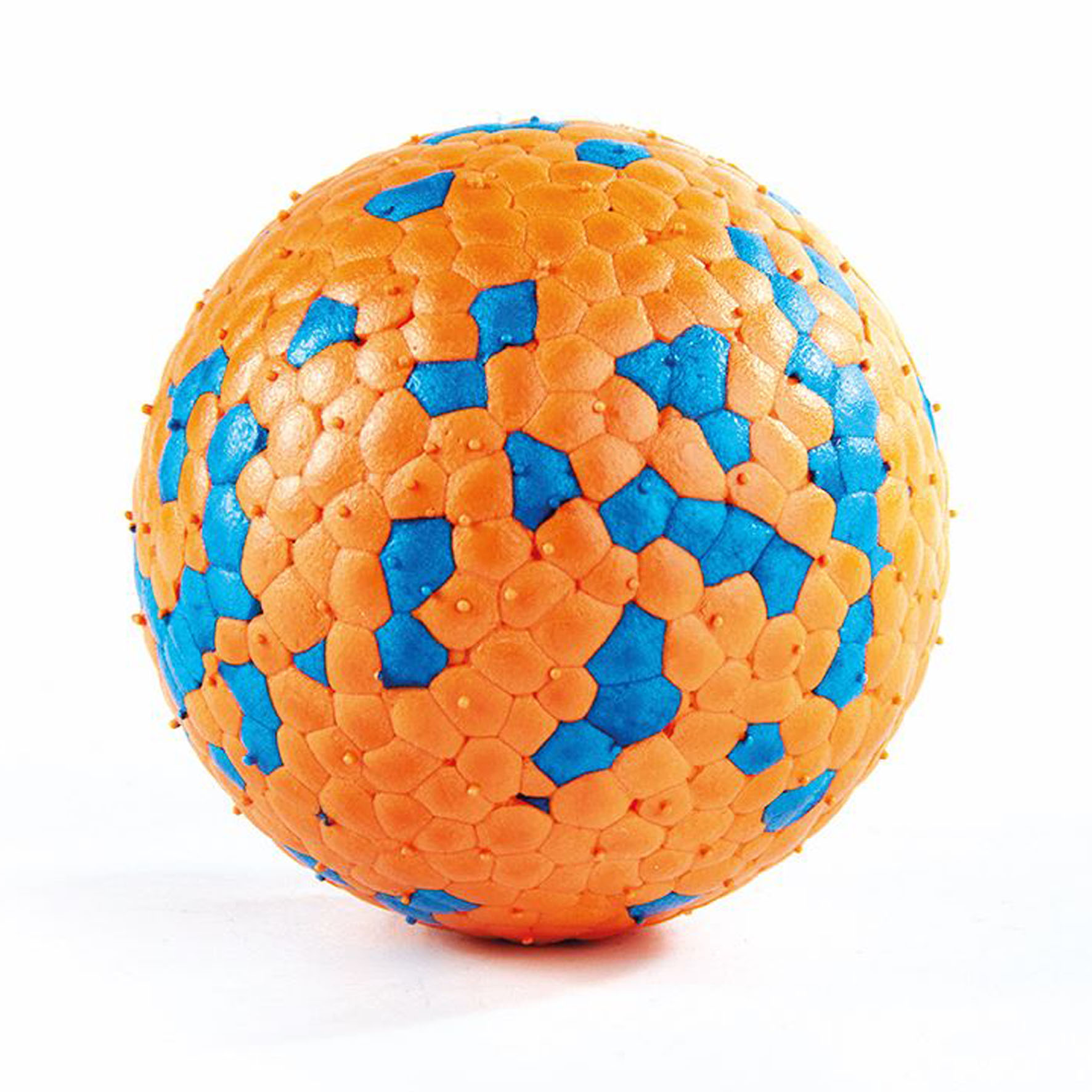 M-Pets Hundespielzeug Bloom Ball IV, Orange & Blau, D=7cm