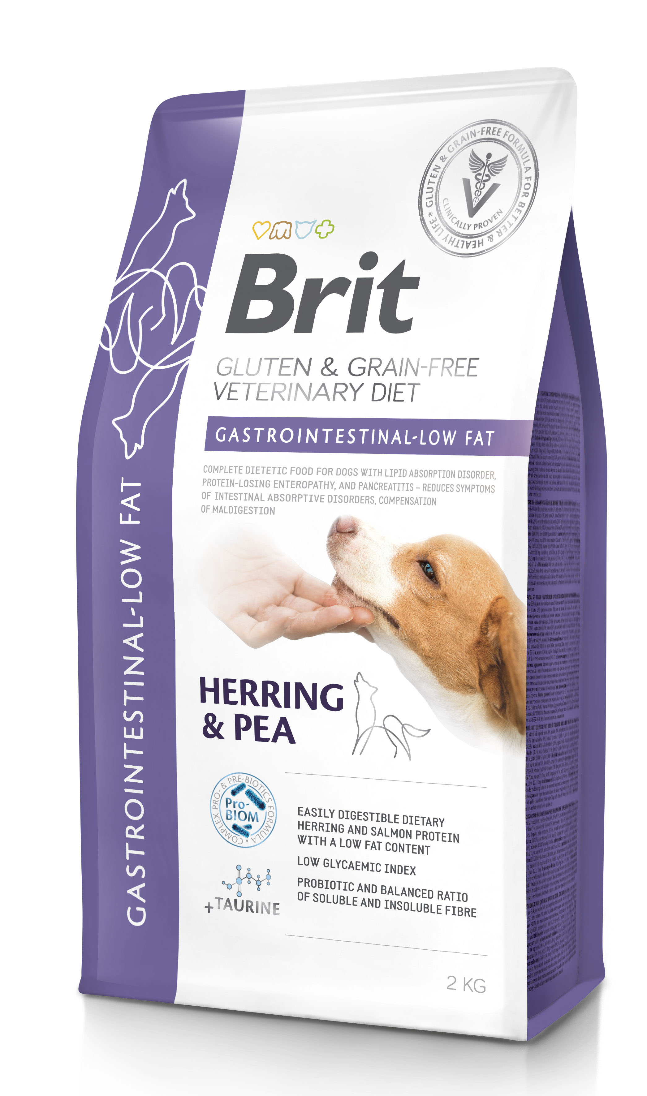 Brit Vet Dog Gastrointestinal Low Fat – Hareng & Pois, croquettes pour chiens