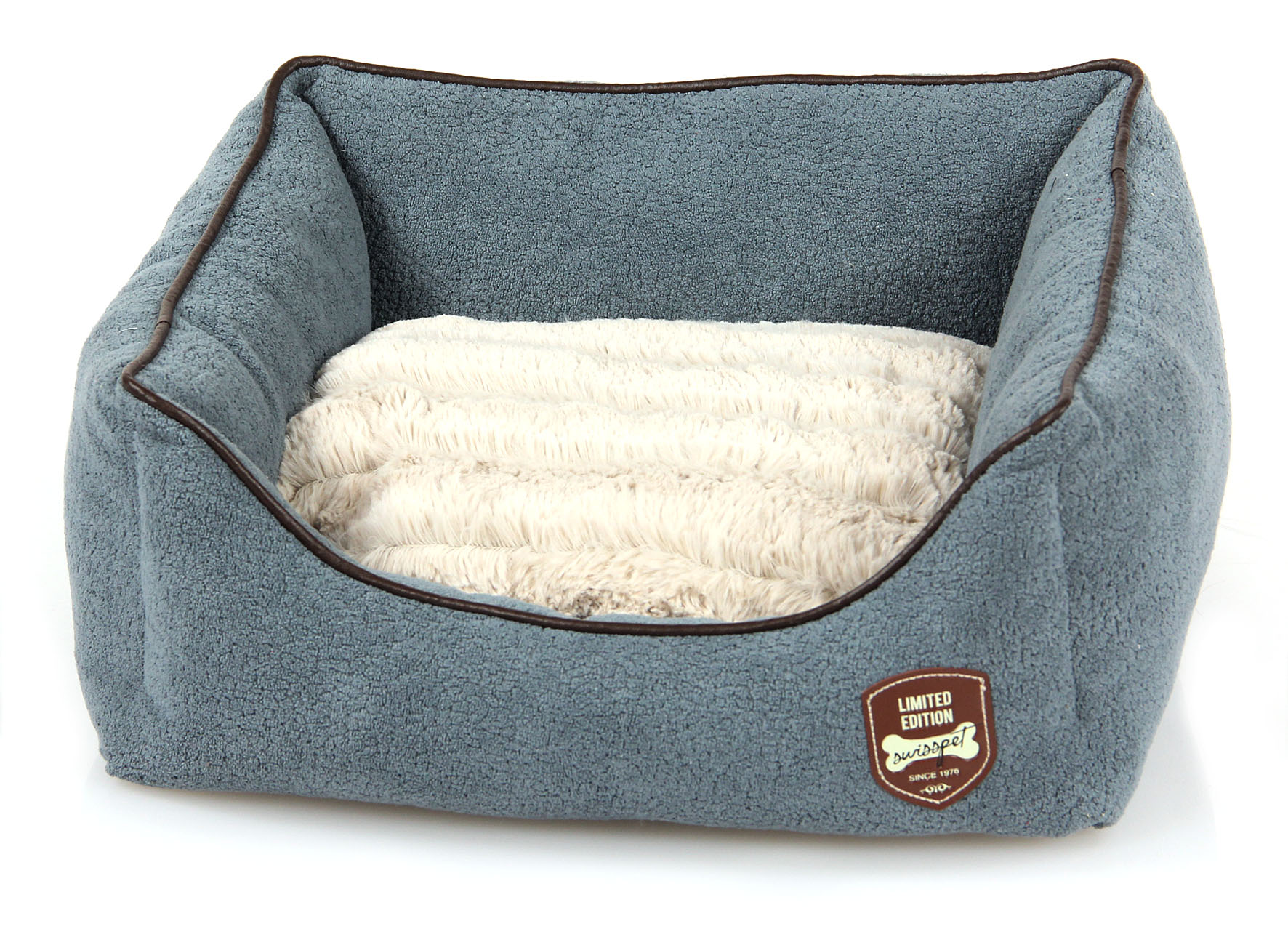 swisspet Lit Flecca, gris, L, 65x60x22cm