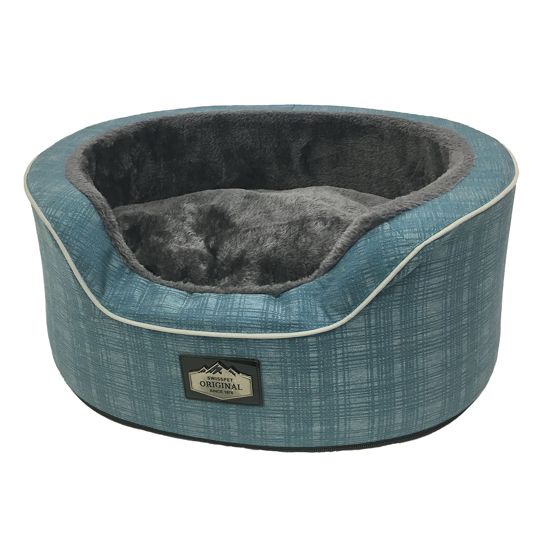 swisspet Letto per cani e gatti Joy, petrolio-ovale S=50x40x20cm