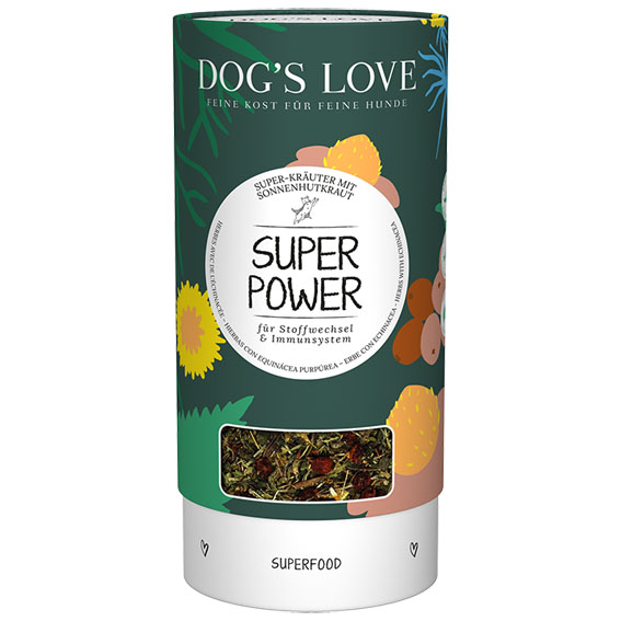 DOG'S LOVE Super-Power, Herbes pour le métabolisme & le système immunitaire, 110g