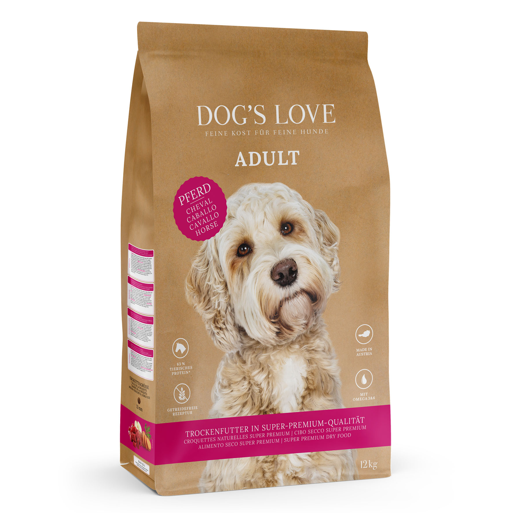 Dog's Love Pferd, Süsskartoffel & Äpfel, 12kg