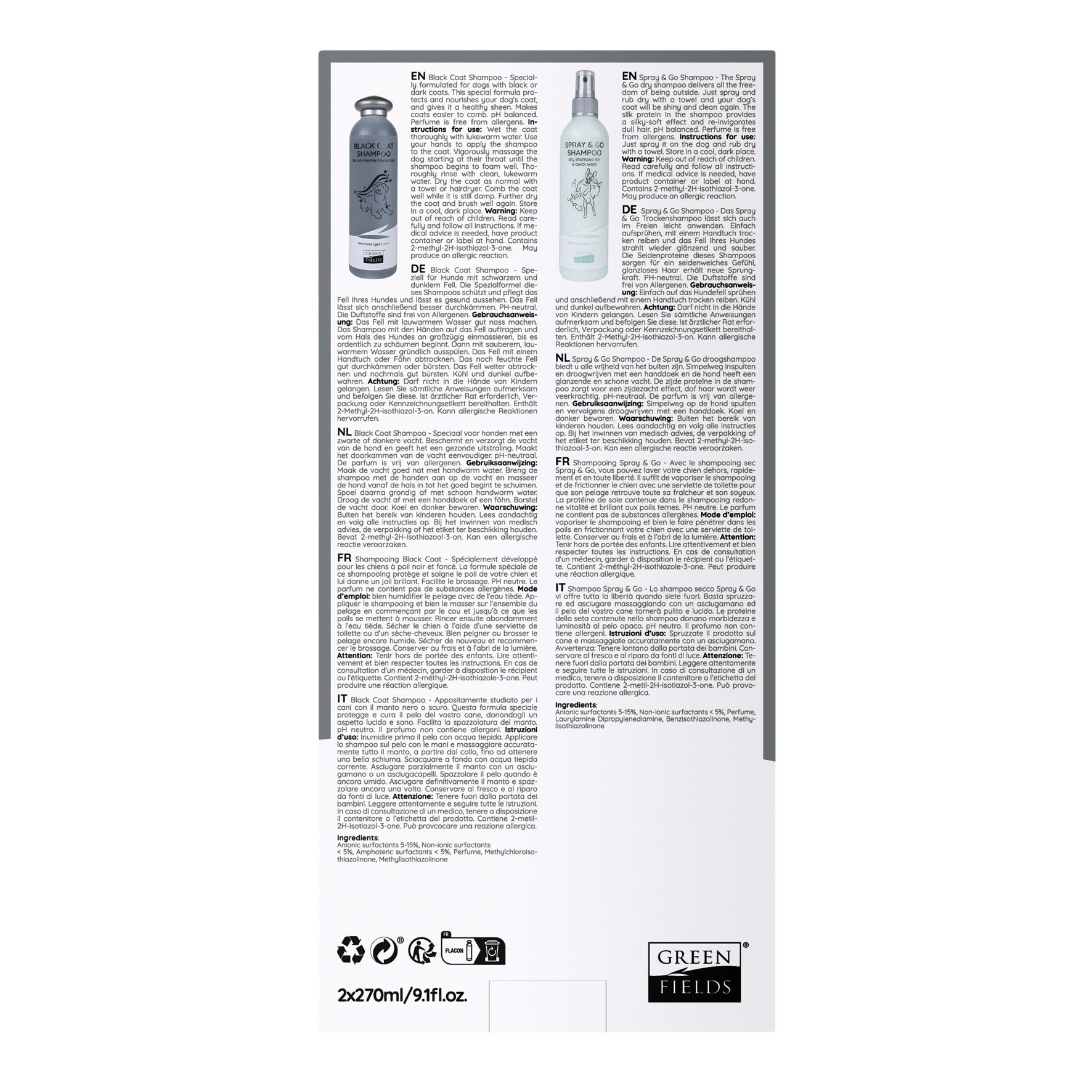  Greenfields Labrador Care Set, black 2x270ml