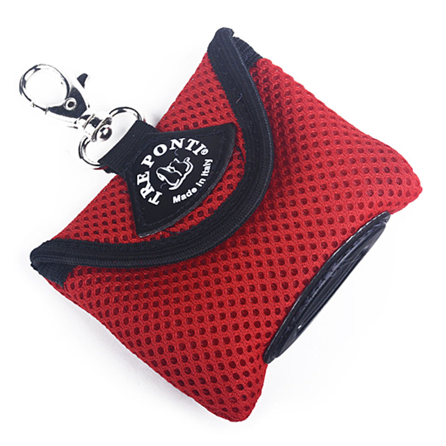 Tre Ponti Poop Bag Dispenser rouge, Taille: 9x7x2.5cm