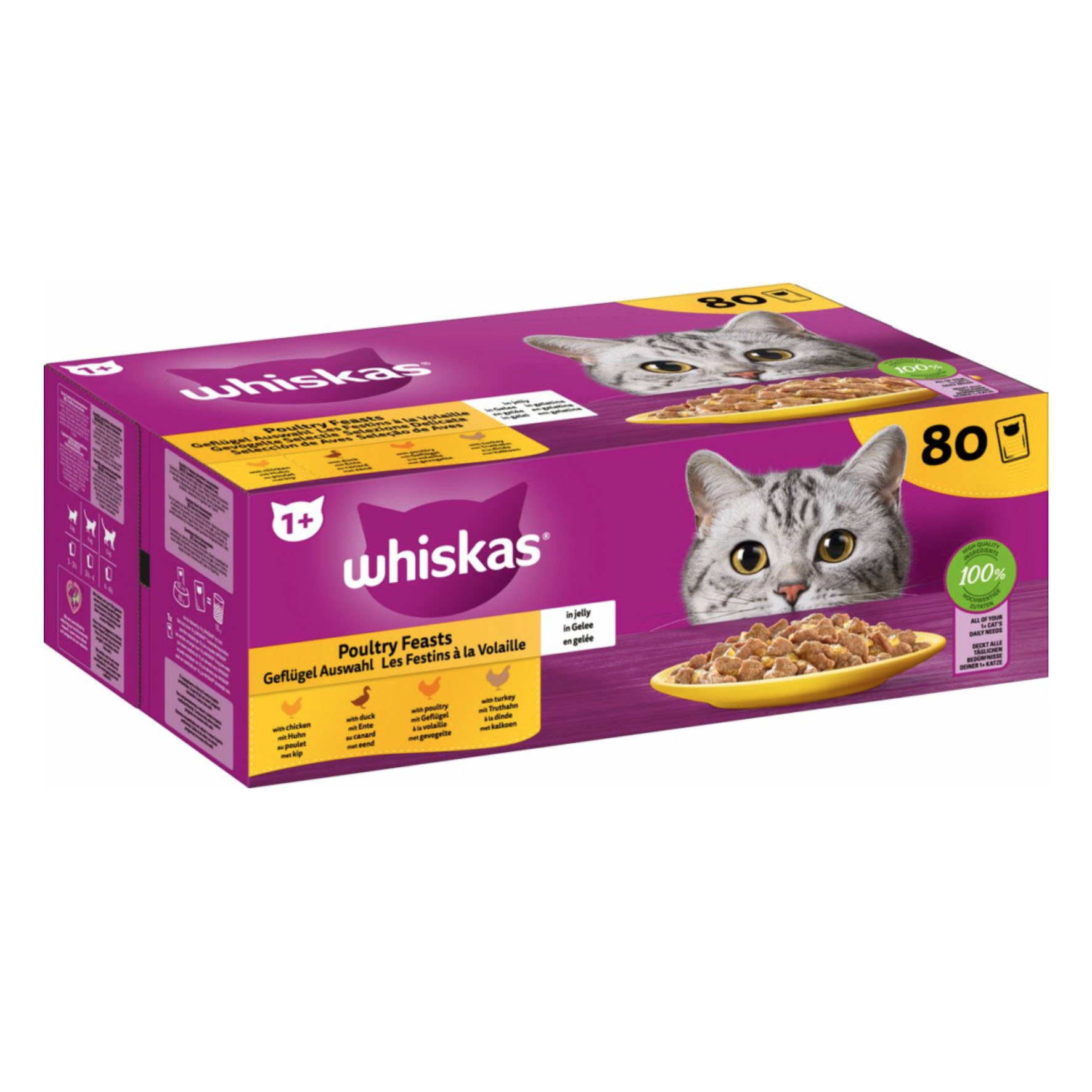 Whiskas 1+ Geflügel Auswahl 80x85g