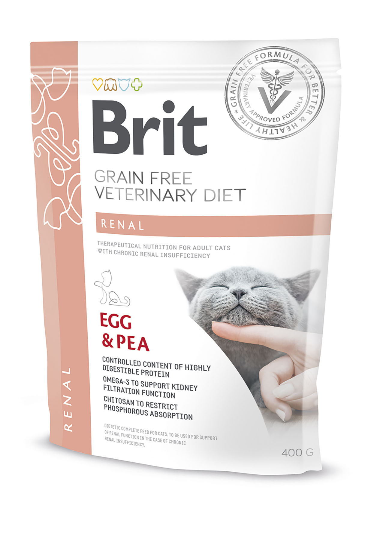 Brit Vet Cat Renal – Œuf & Pois, croquettes pour chats