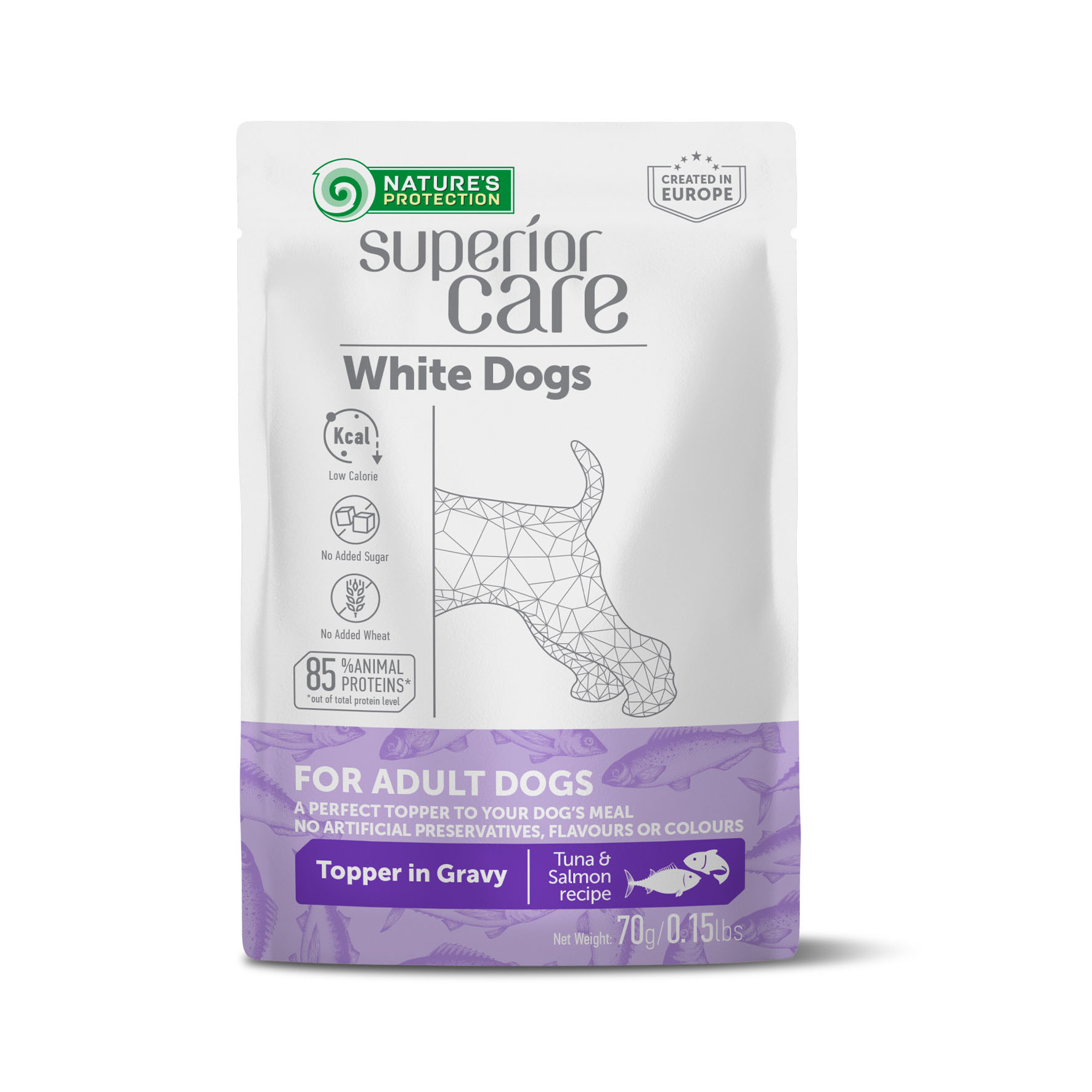 Superior Care White Dogs Nassfutter Thunfisch & Lachs 70g