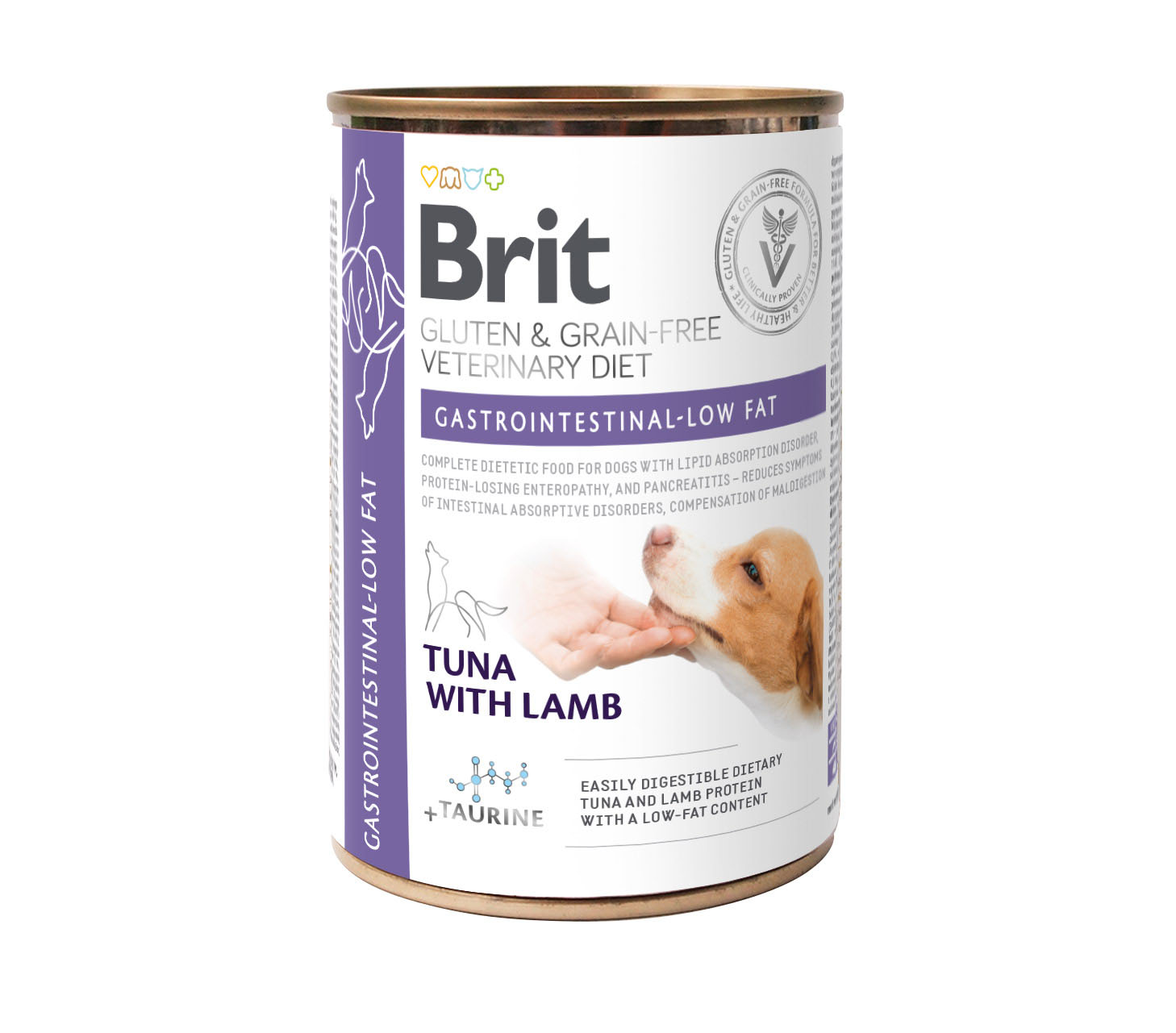 Brit Vet Diet Dog Gastrointestinal – Tonno e agnello, cibo umido per cani, 400 g